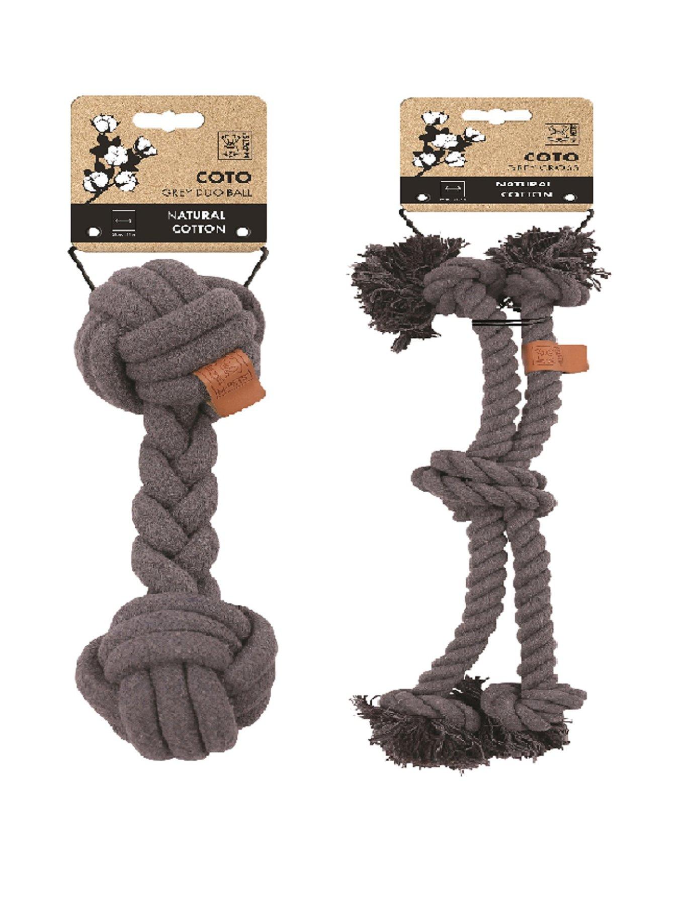 M-Pets Coto Grey Duo Ball 28 Cm/ Coto Grey Cross 60Cm in One Colour