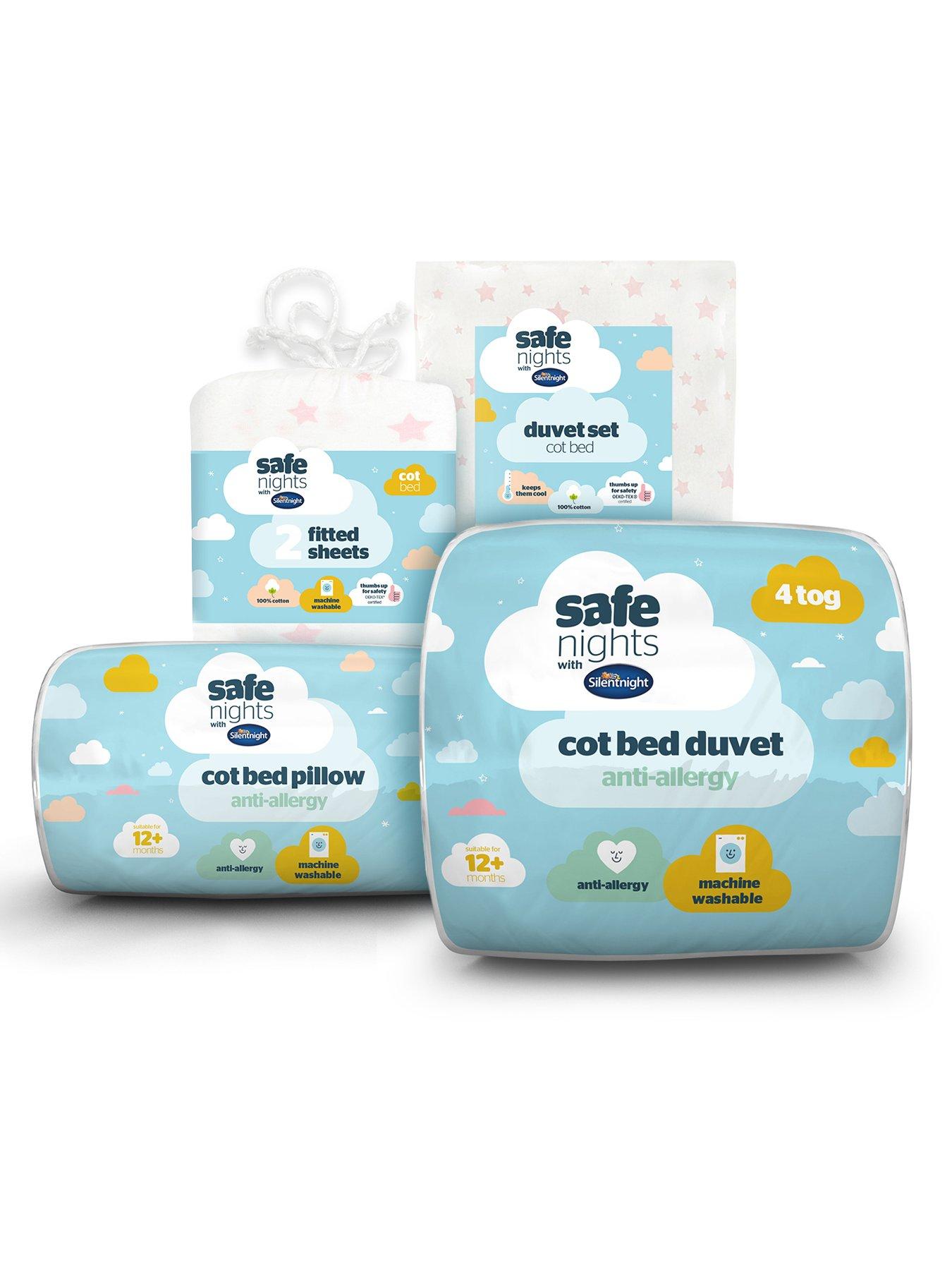 Image 1 of 7 of Silentnight Safe Nights Pink Star 5-Piece Bedding Bundle