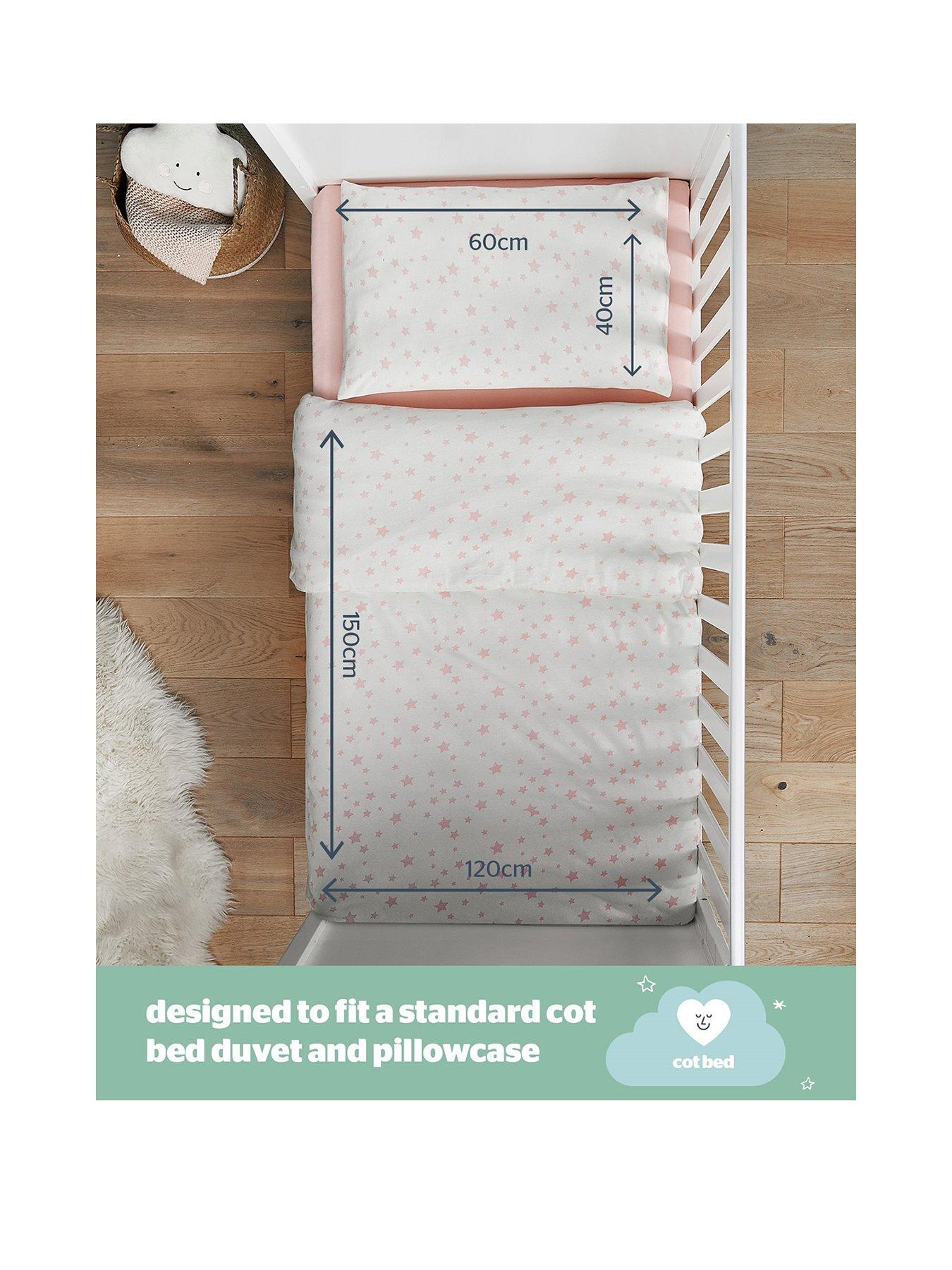 Image 2 of 7 of Silentnight Safe Nights Pink Star 5-Piece Bedding Bundle