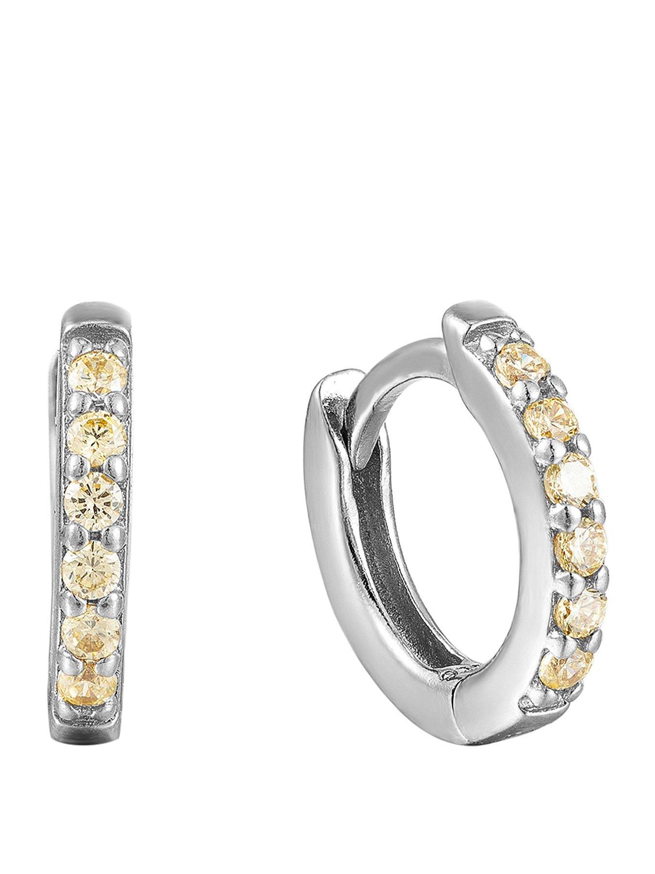 seol-gold-birthstone-cz-tiny-hoop-earrings