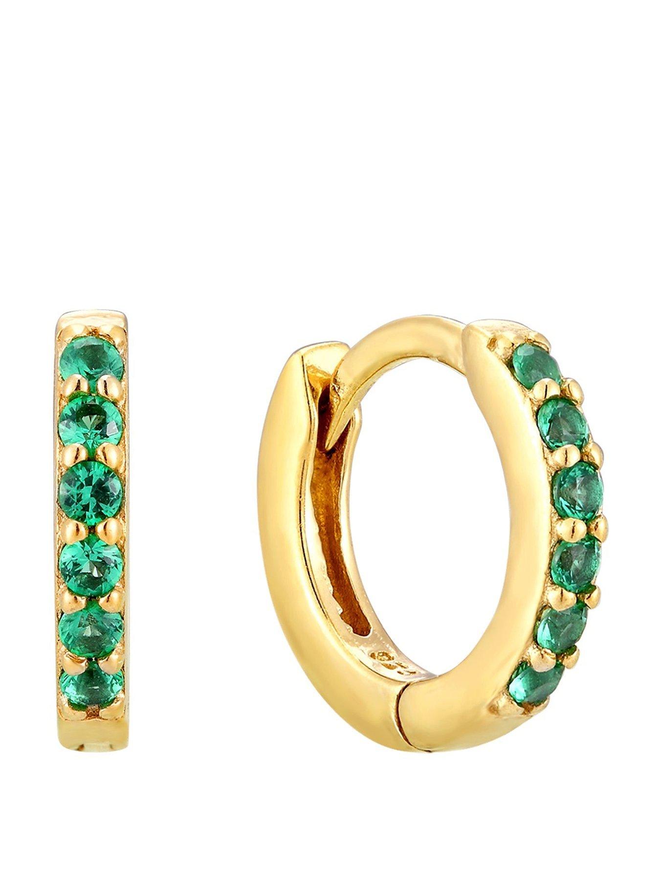 seol-gold-birthstone-cz-tiny-hoop-earrings