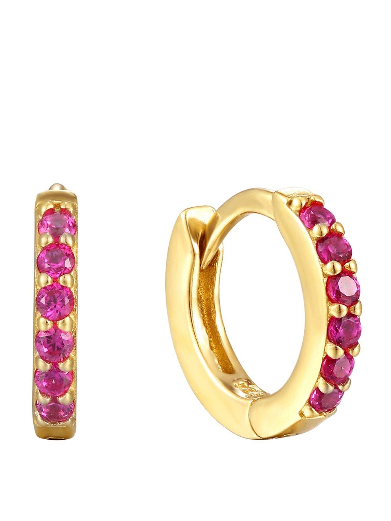 seol-gold-birthstone-cz-tiny-hoop-earrings