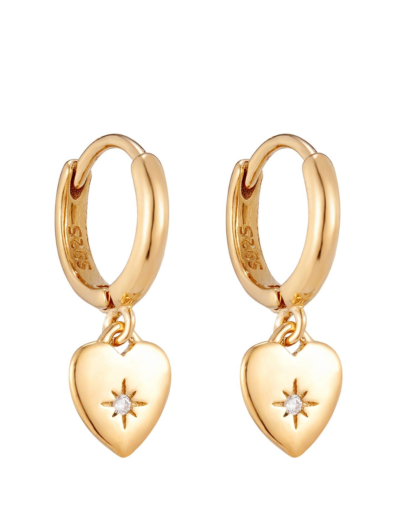 seol-gold-cz-heart-charm-hoops