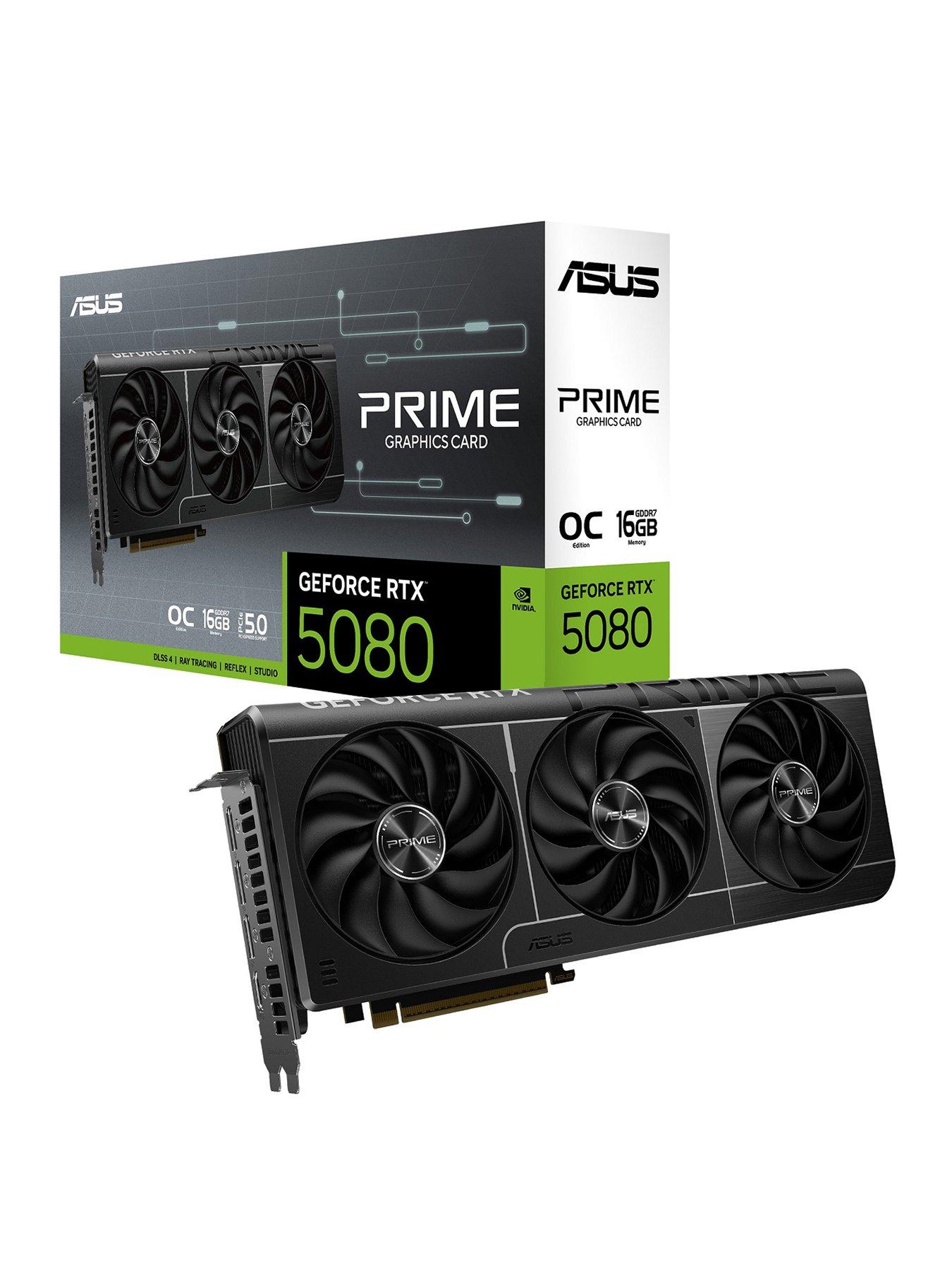 Image 1 of 7 of Asus Prime NVIDIA GeForce RTX 5080 16Gb GDDR7 PCIe 5.0 Overclocked Graphics Card