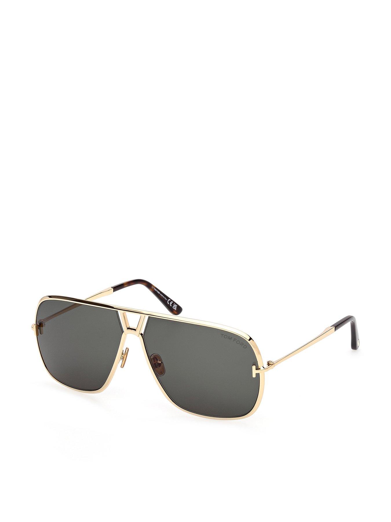 Tom Ford Tom Ford Stavros Navigator Sunglasses-Gold