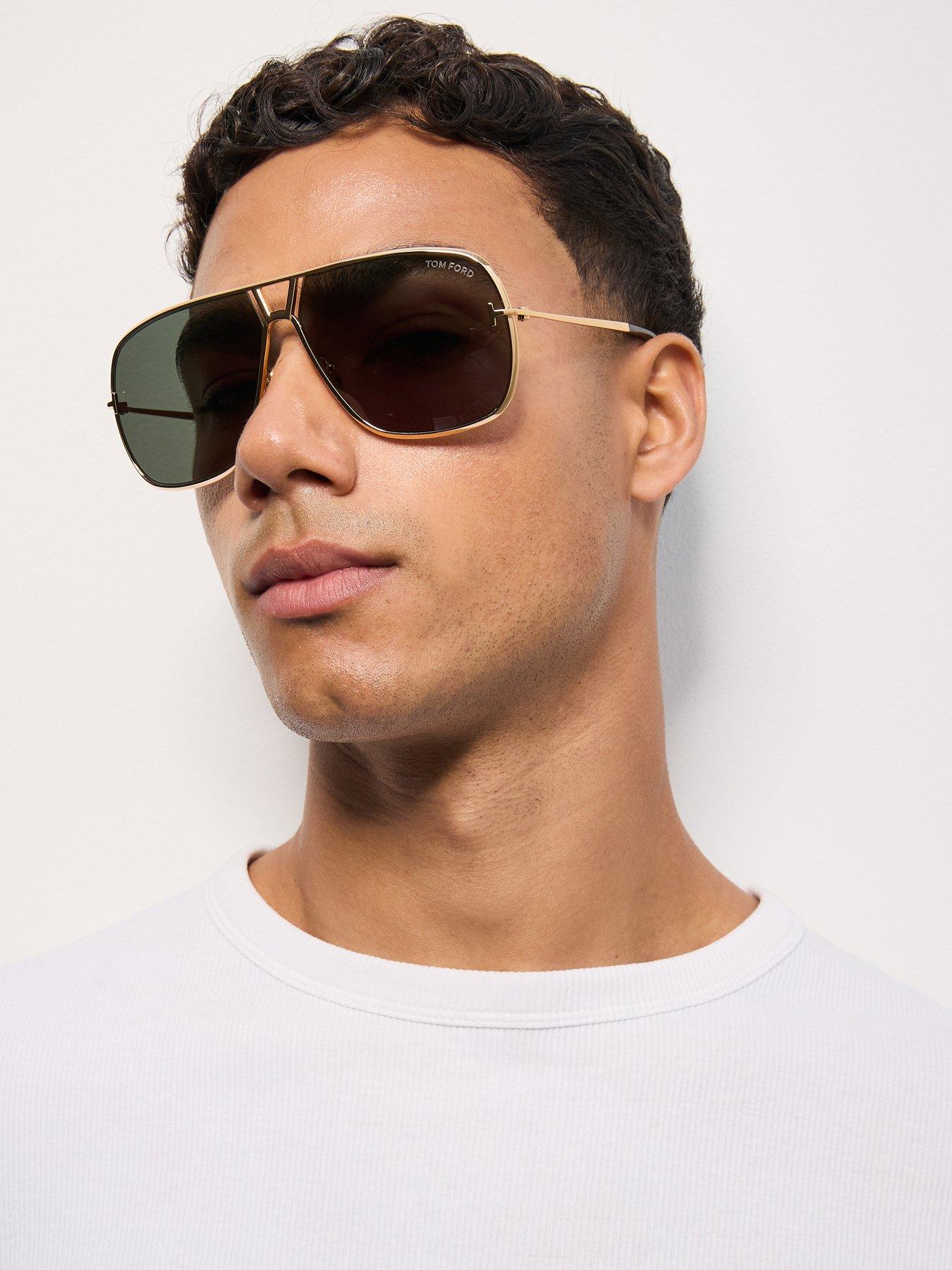 Image 2 of 5 of Tom Ford Tom Ford Stavros Navigator Sunglasses-Gold