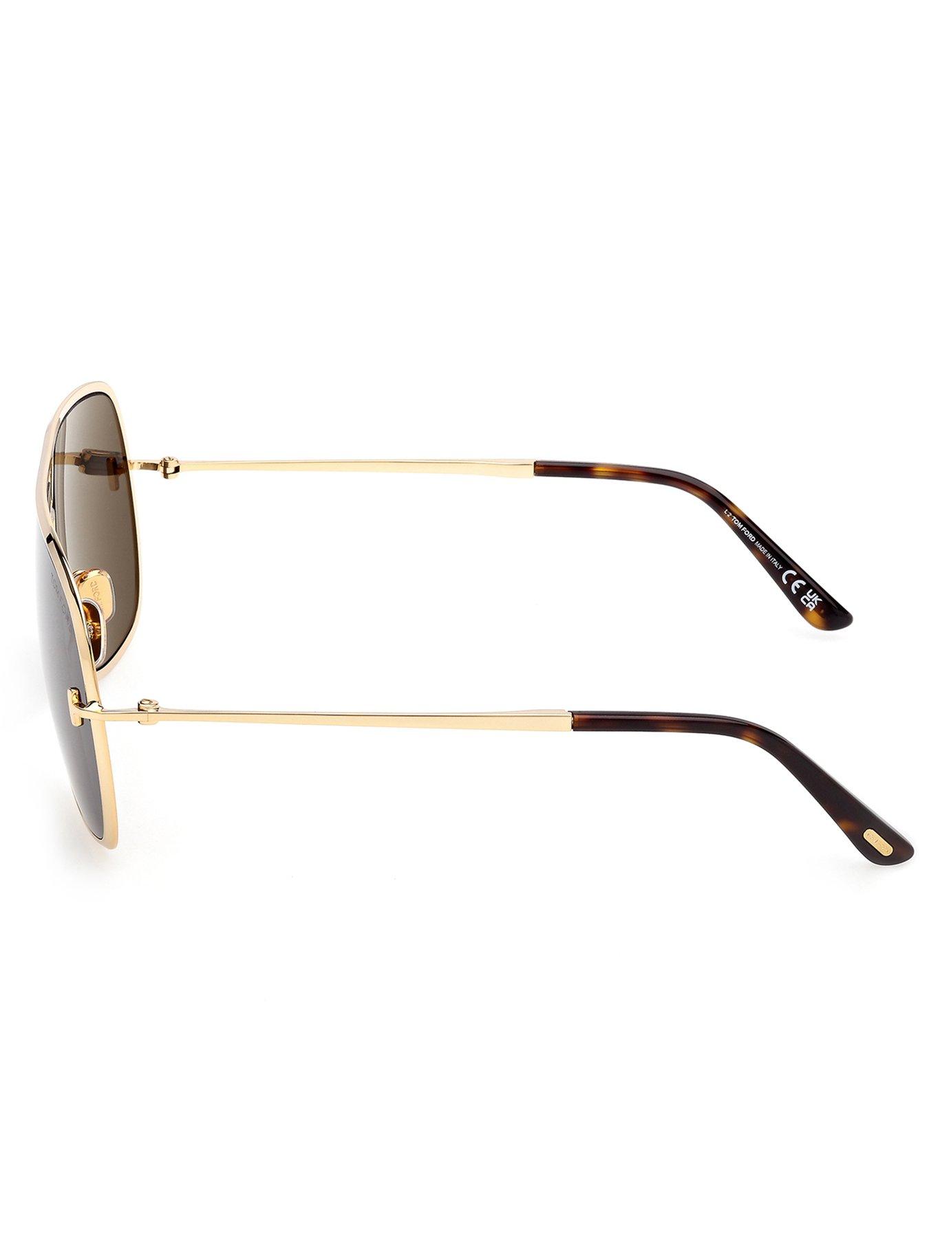 Image 3 of 5 of Tom Ford Tom Ford Stavros Navigator Sunglasses-Gold