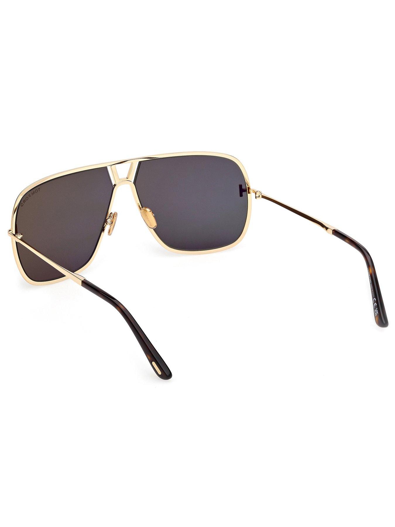 Image 4 of 5 of Tom Ford Tom Ford Stavros Navigator Sunglasses-Gold