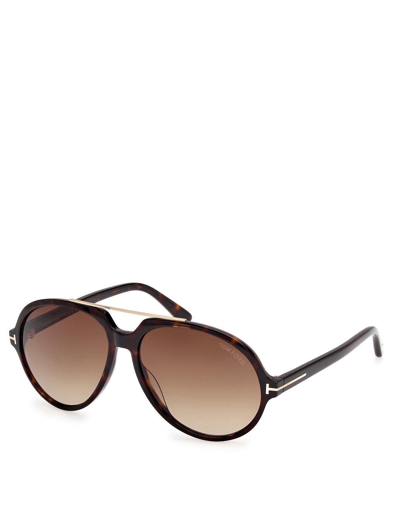 undefined Tom Ford Aalto Pilot Sunglasses-Brown