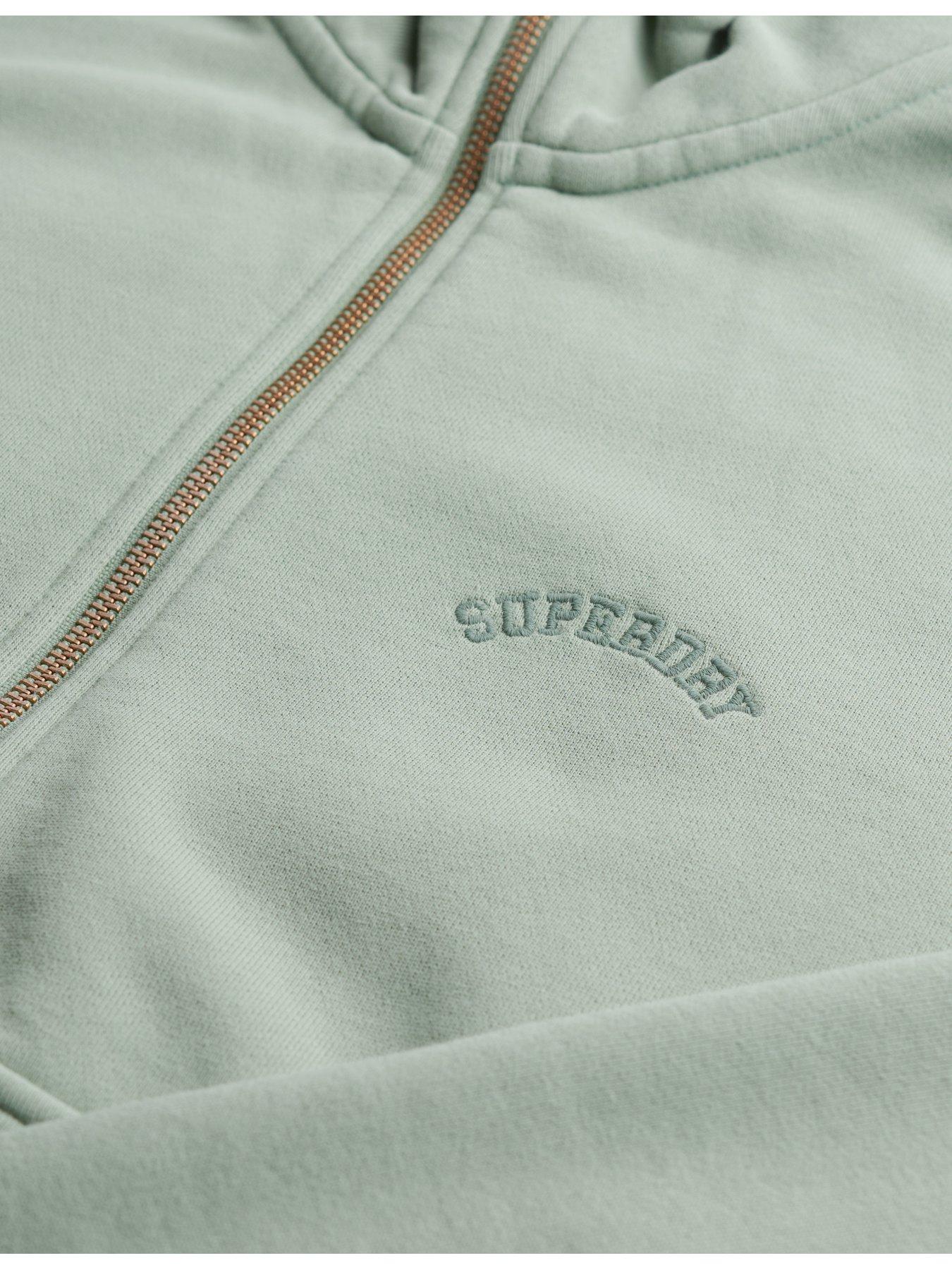 Image 5 of 5 of Superdry Essential Logo Oversized Half Zip Sweatshirt - Green