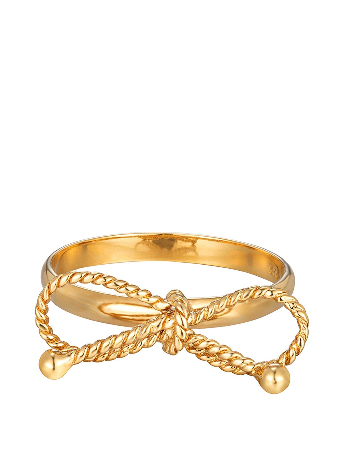 Image of Seol + Gold Rope Bow Ring