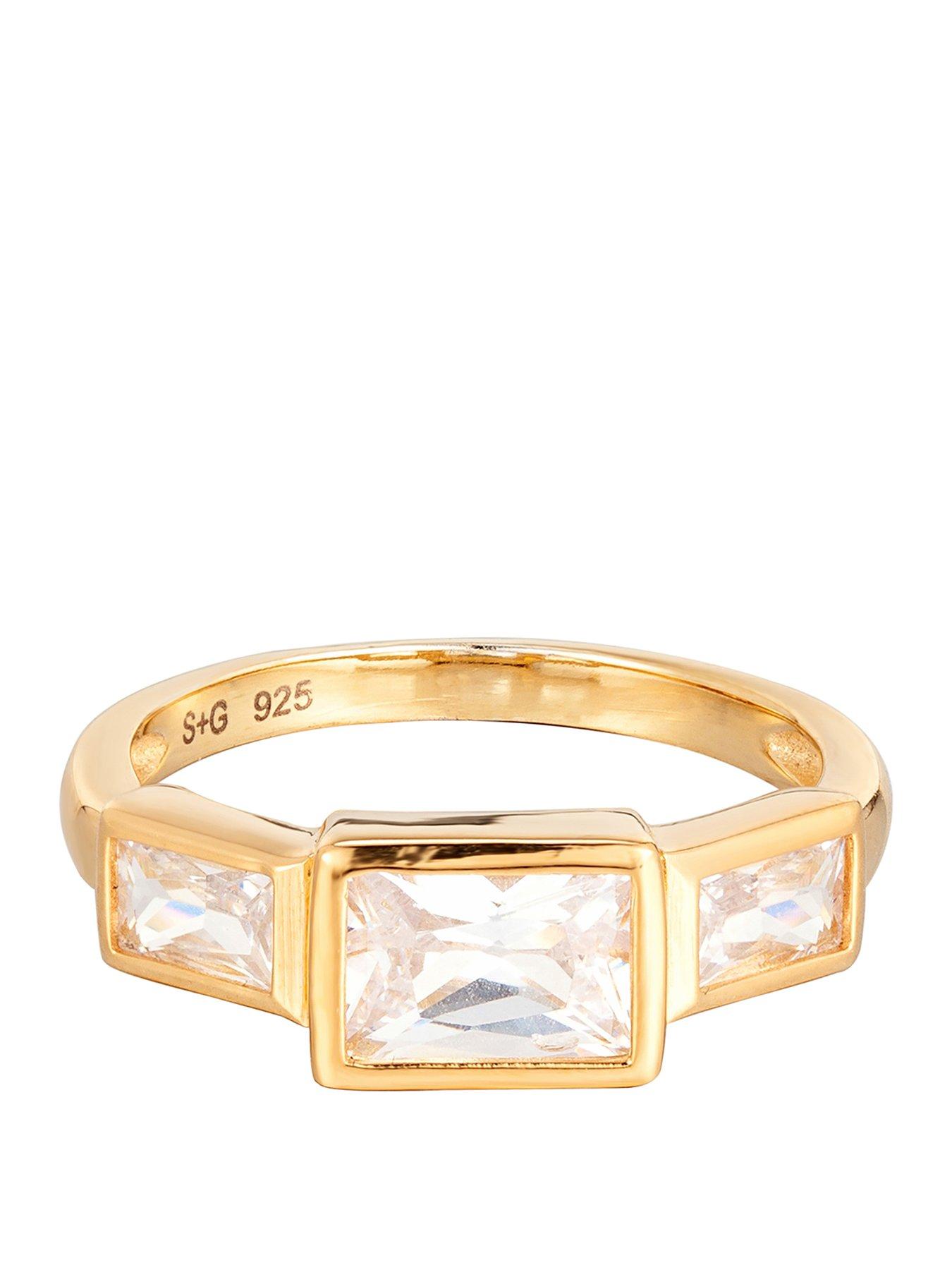 Seol + Gold CZ Rectangle Ring