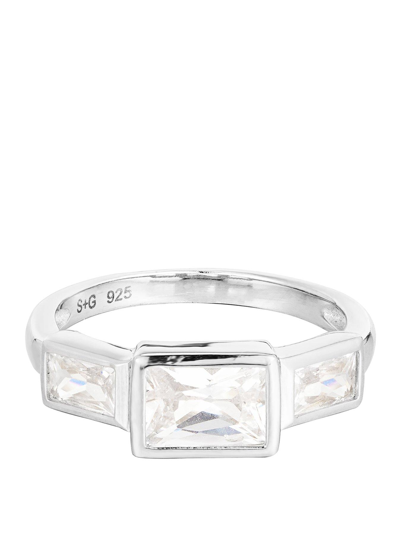 Seol + Gold CZ Rectangle Ring