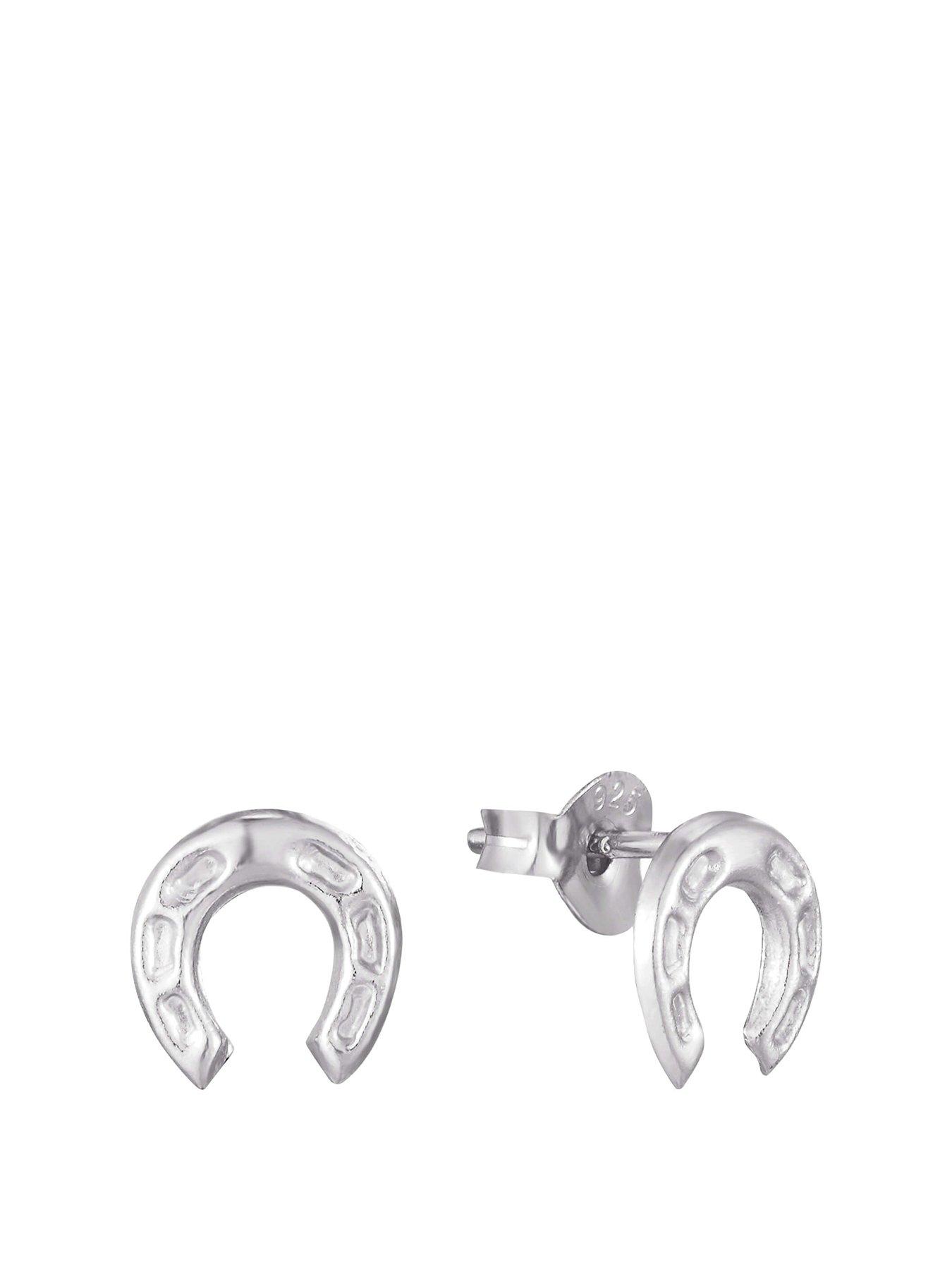 Image 1 of 4 of Seol + Gold Horseshoe Stud Earrings