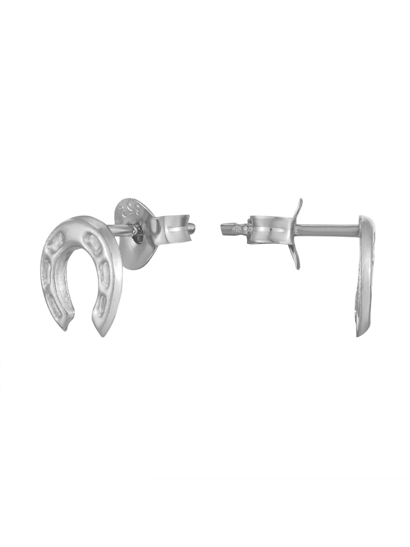 Image 3 of 4 of Seol + Gold Horseshoe Stud Earrings