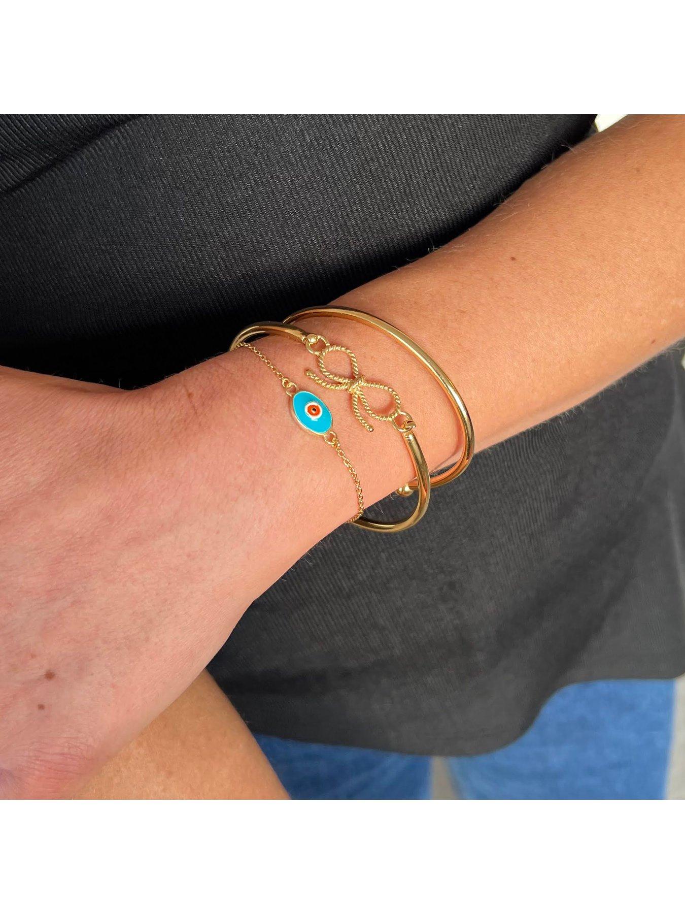 Image 2 of 5 of Seol + Gold Rope Bow Bangle