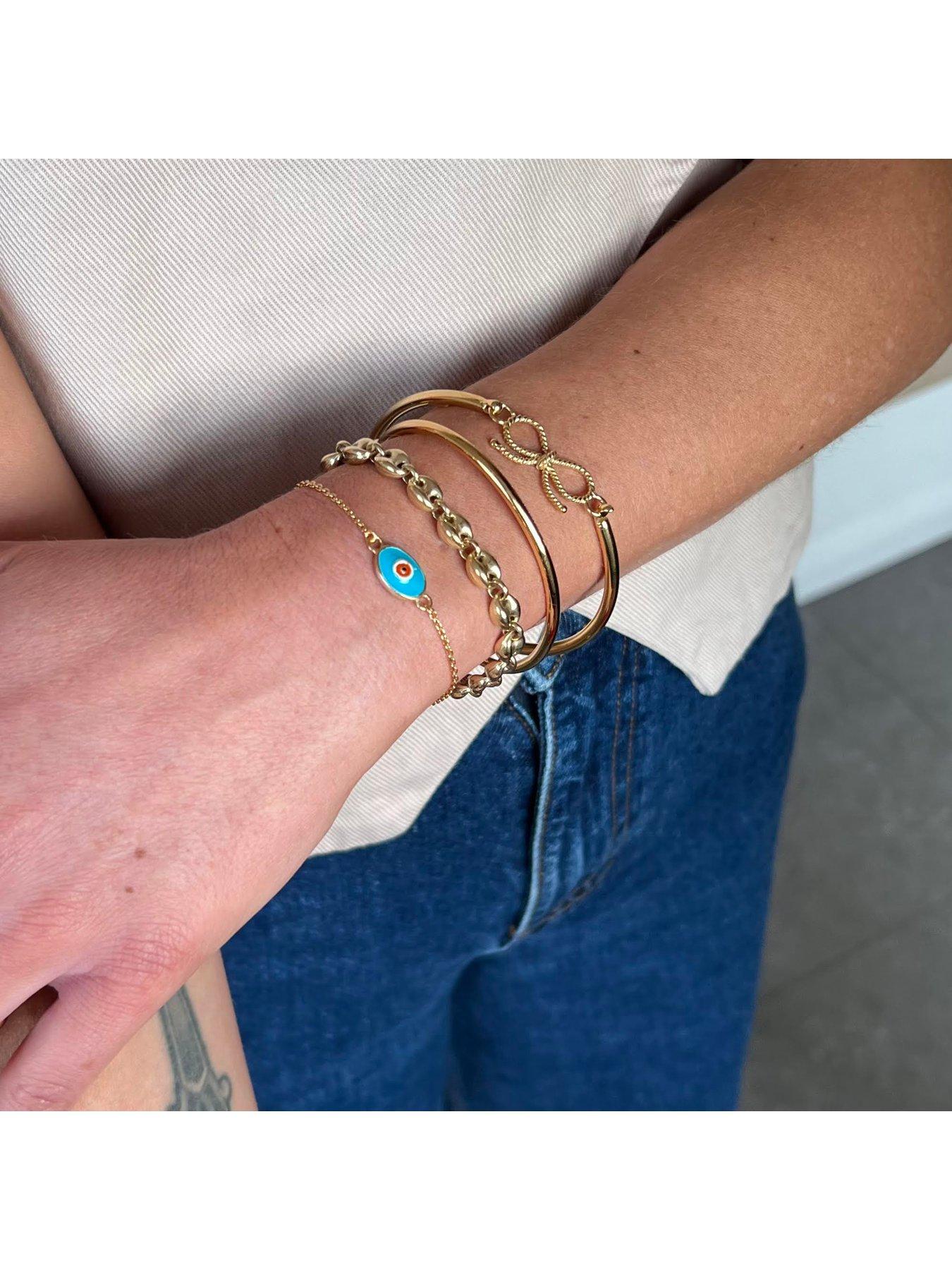 Image 3 of 5 of Seol + Gold Rope Bow Bangle