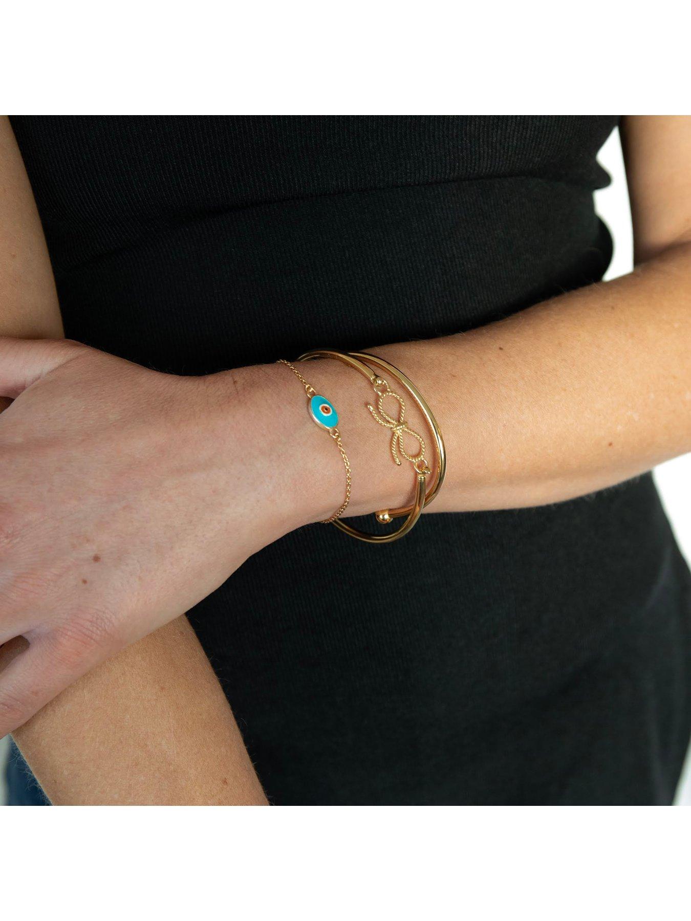 Image 4 of 5 of Seol + Gold Rope Bow Bangle