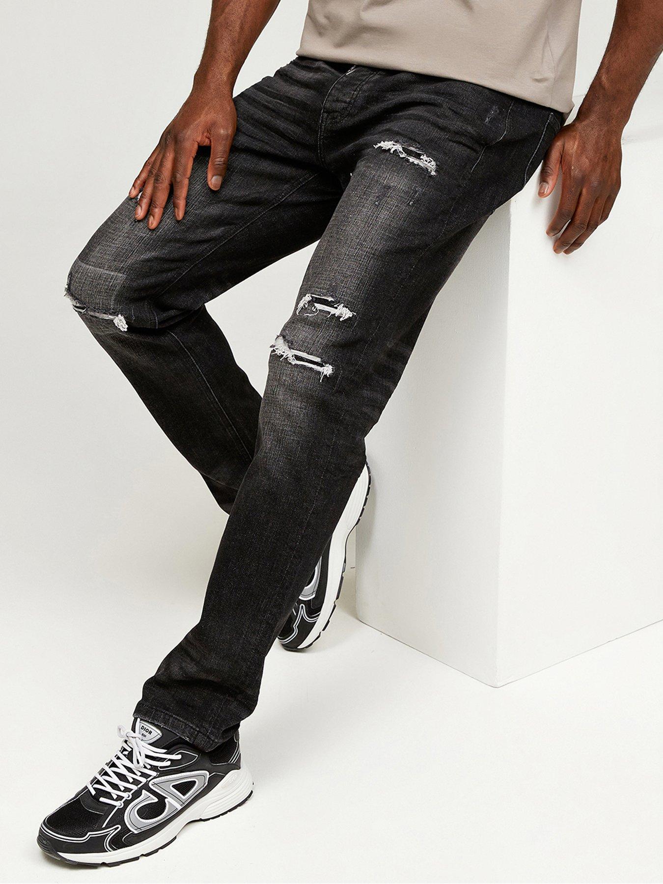 Image 1 of 6 of Alessandro Zavetti Pastini Loose Fit Jeans - Black