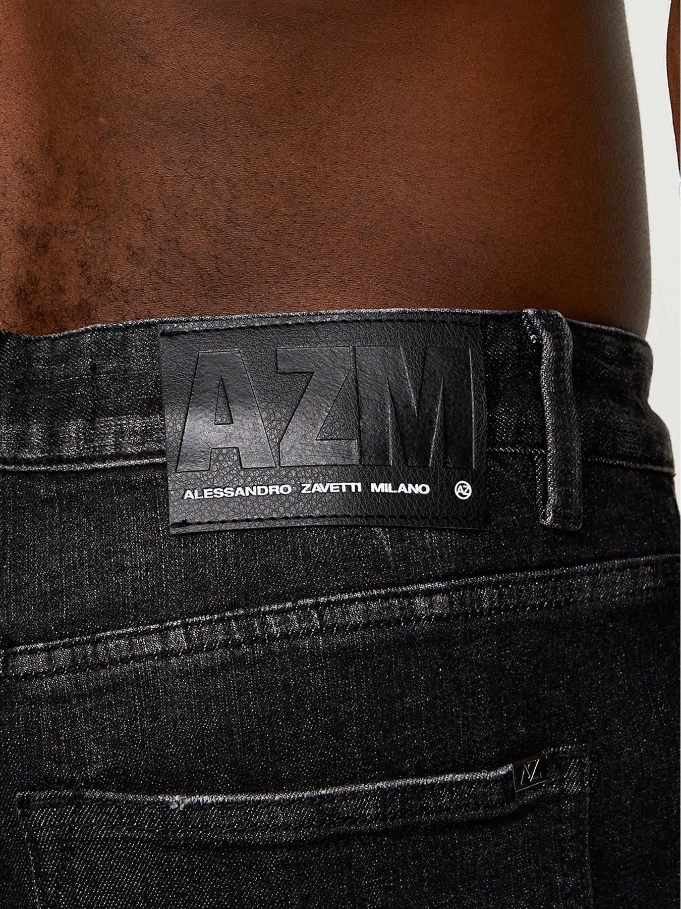 Image 6 of 6 of Alessandro Zavetti Pastini Loose Fit Jeans - Black