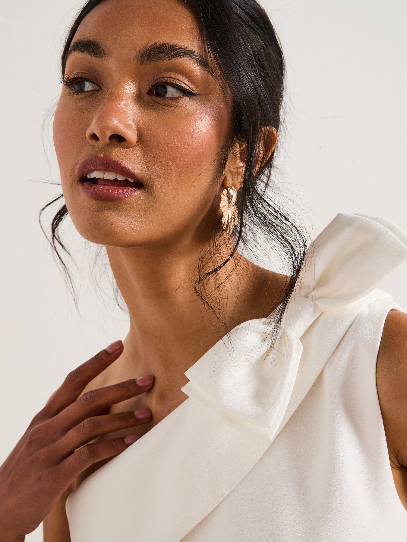 Image 4 of 6 of Elliatt Celia Mini Asymmetrical Dress - Ivory