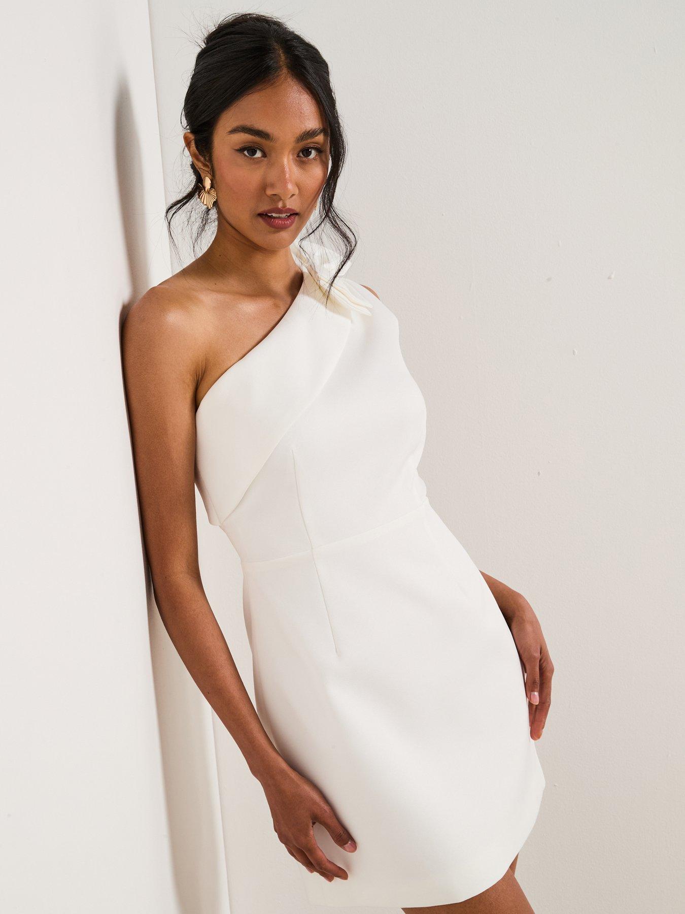 Image 5 of 6 of Elliatt Celia Mini Asymmetrical Dress - Ivory