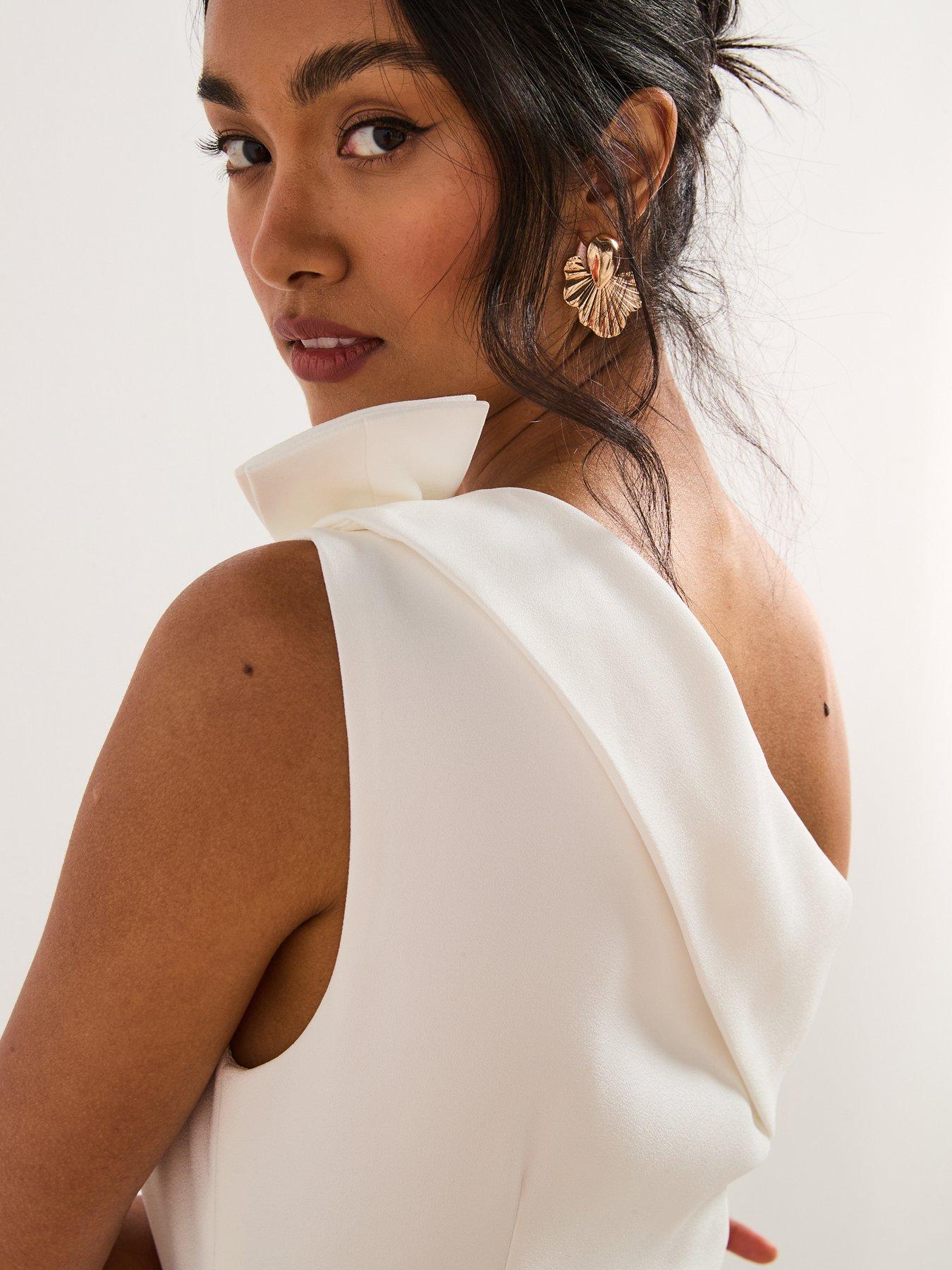 Image 6 of 6 of Elliatt Celia Mini Asymmetrical Dress - Ivory