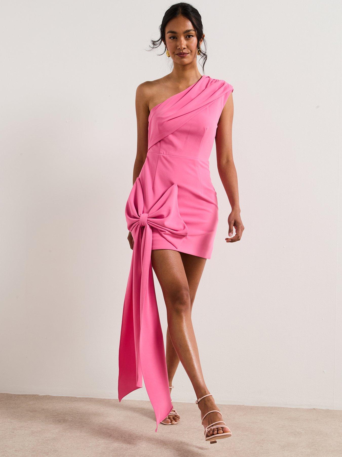 Image 1 of 6 of Elliatt Jamie Mini Bow Dress - Pink