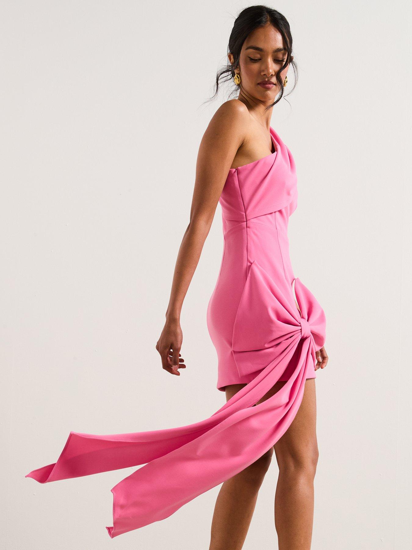 Image 3 of 6 of Elliatt Jamie Mini Bow Dress - Pink