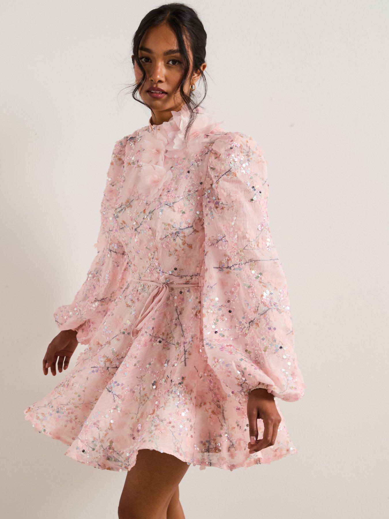Elliatt Regina Long Sleeve Dress - Pink | Very Ireland