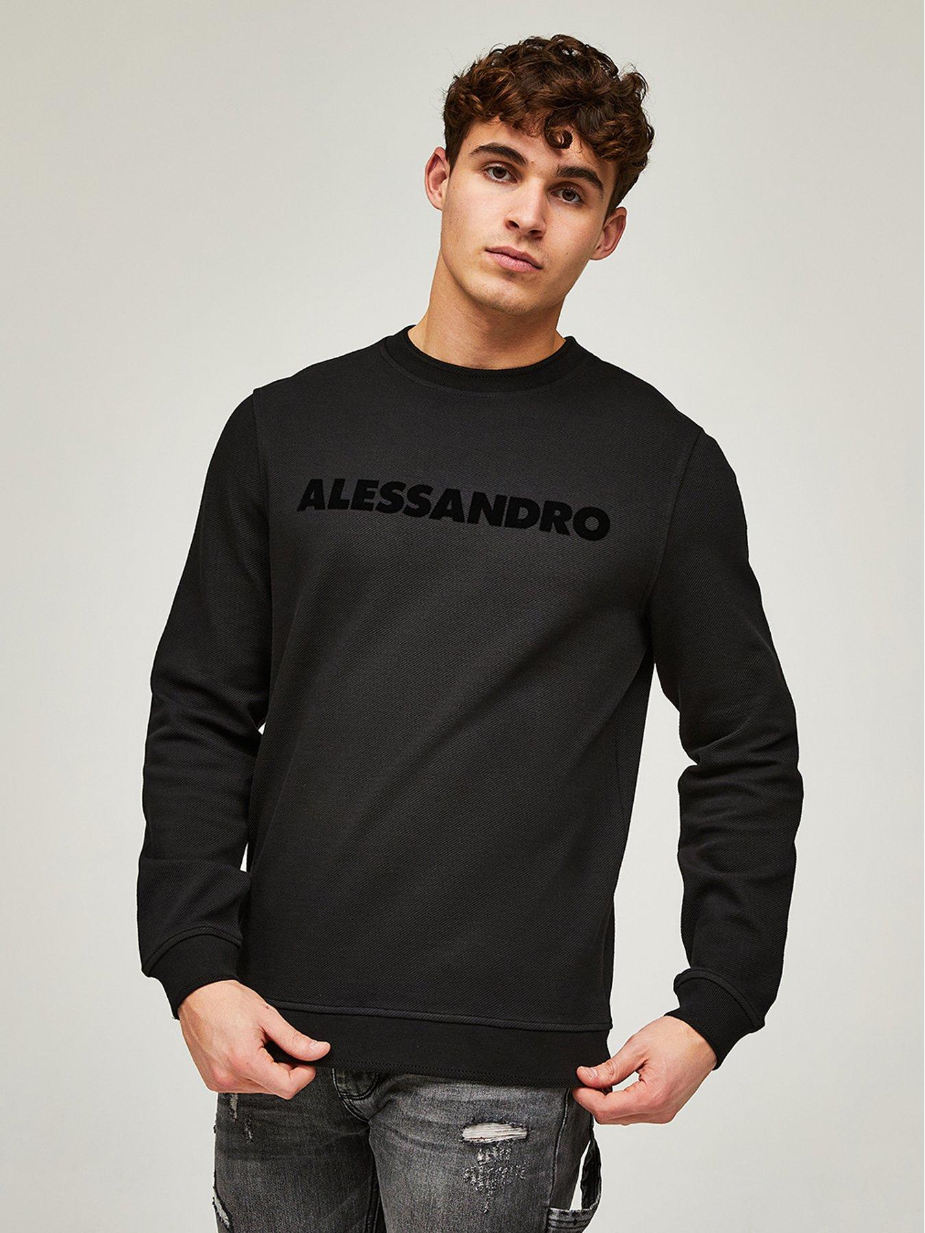 alessandro-zavetti-marconi-tonal-flock-logo-crew-neck-sweatshirt-black