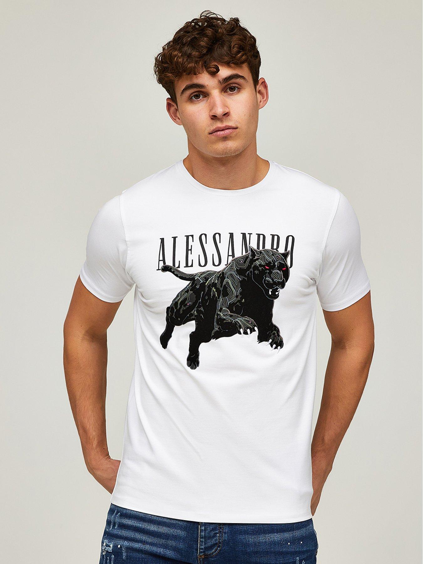 Image 1 of 5 of Alessandro Zavetti Sciopero Panther Graphic T-Shirt - White