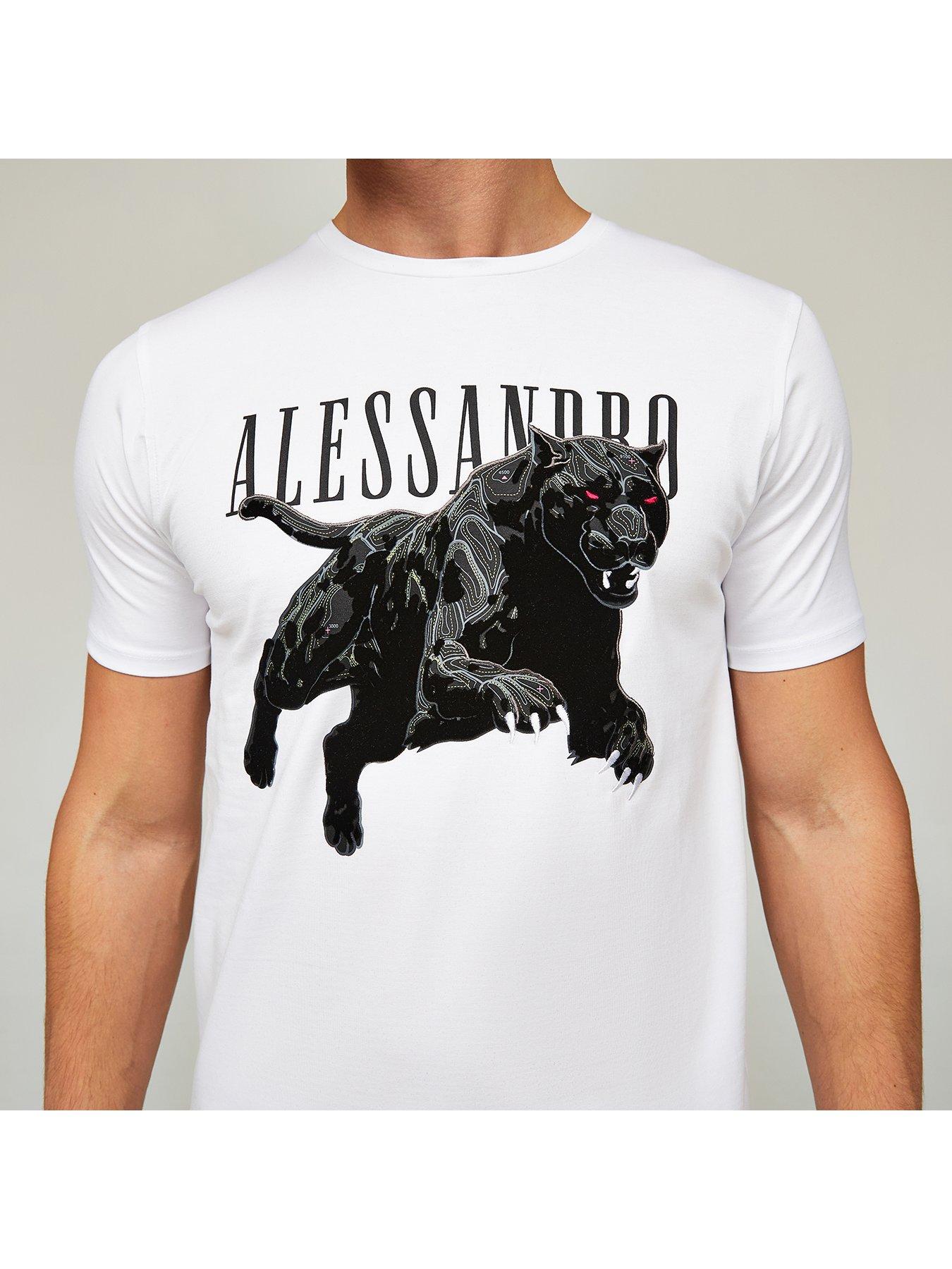 Image 5 of 5 of Alessandro Zavetti Sciopero Panther Graphic T-Shirt - White