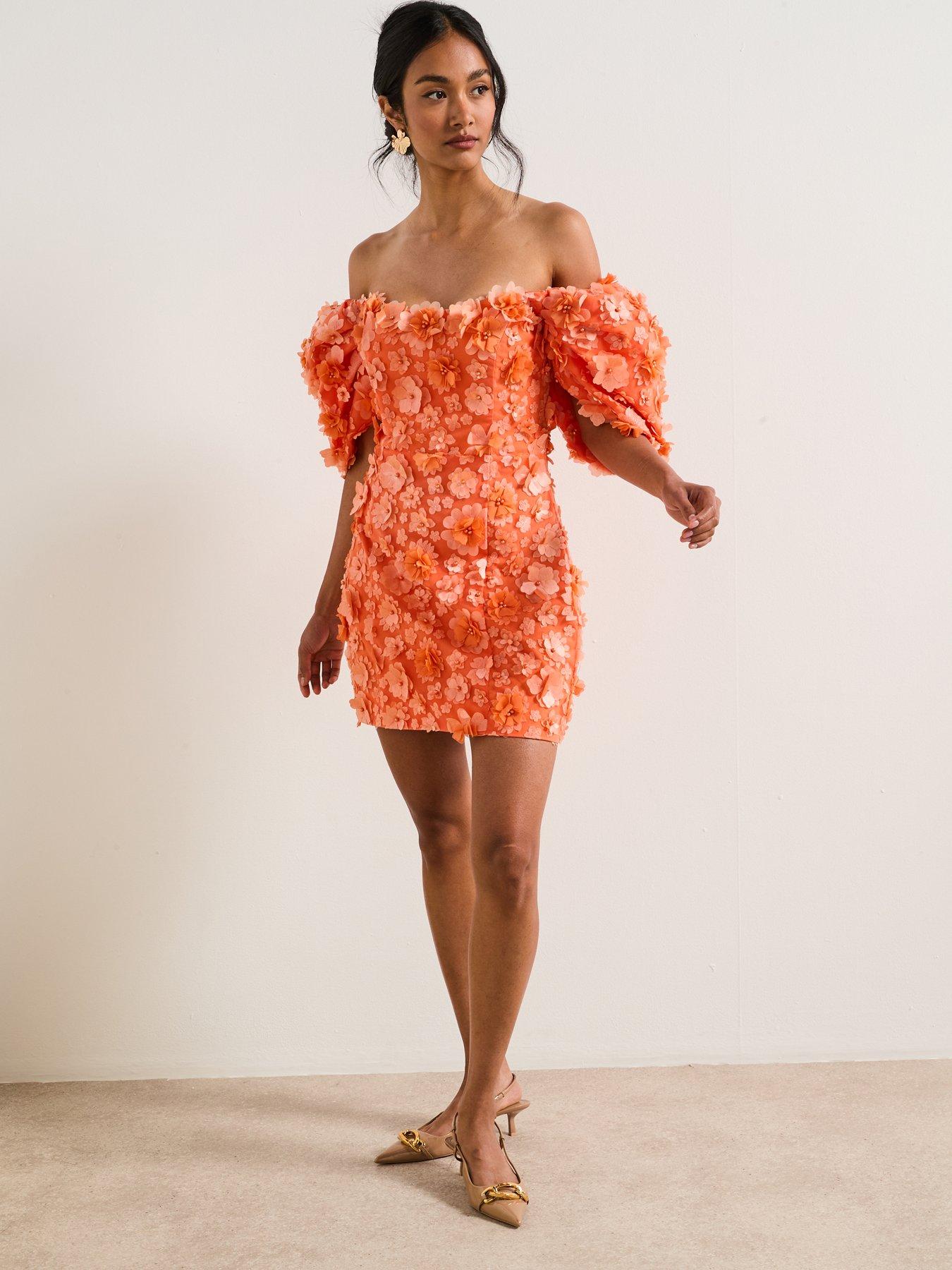 Image 3 of 6 of Elliatt Bluebell Mini Dress - Orange
