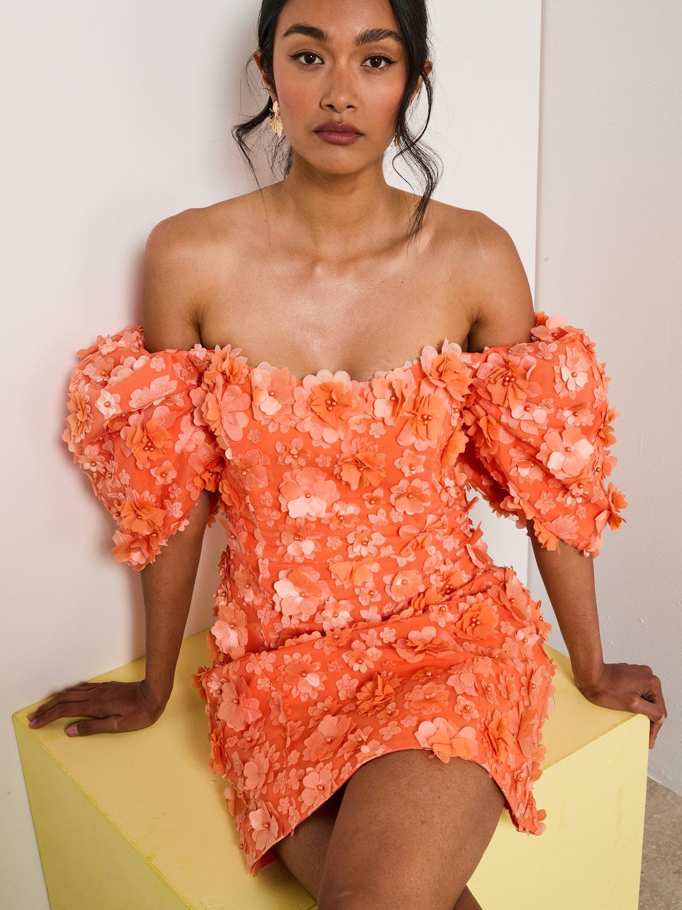 Image 4 of 6 of Elliatt Bluebell Mini Dress - Orange