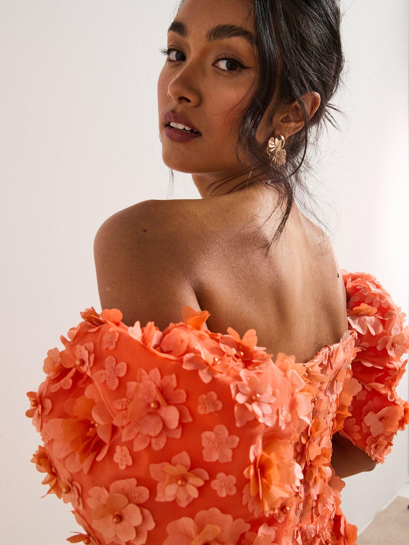 Image 5 of 6 of Elliatt Bluebell Mini Dress - Orange
