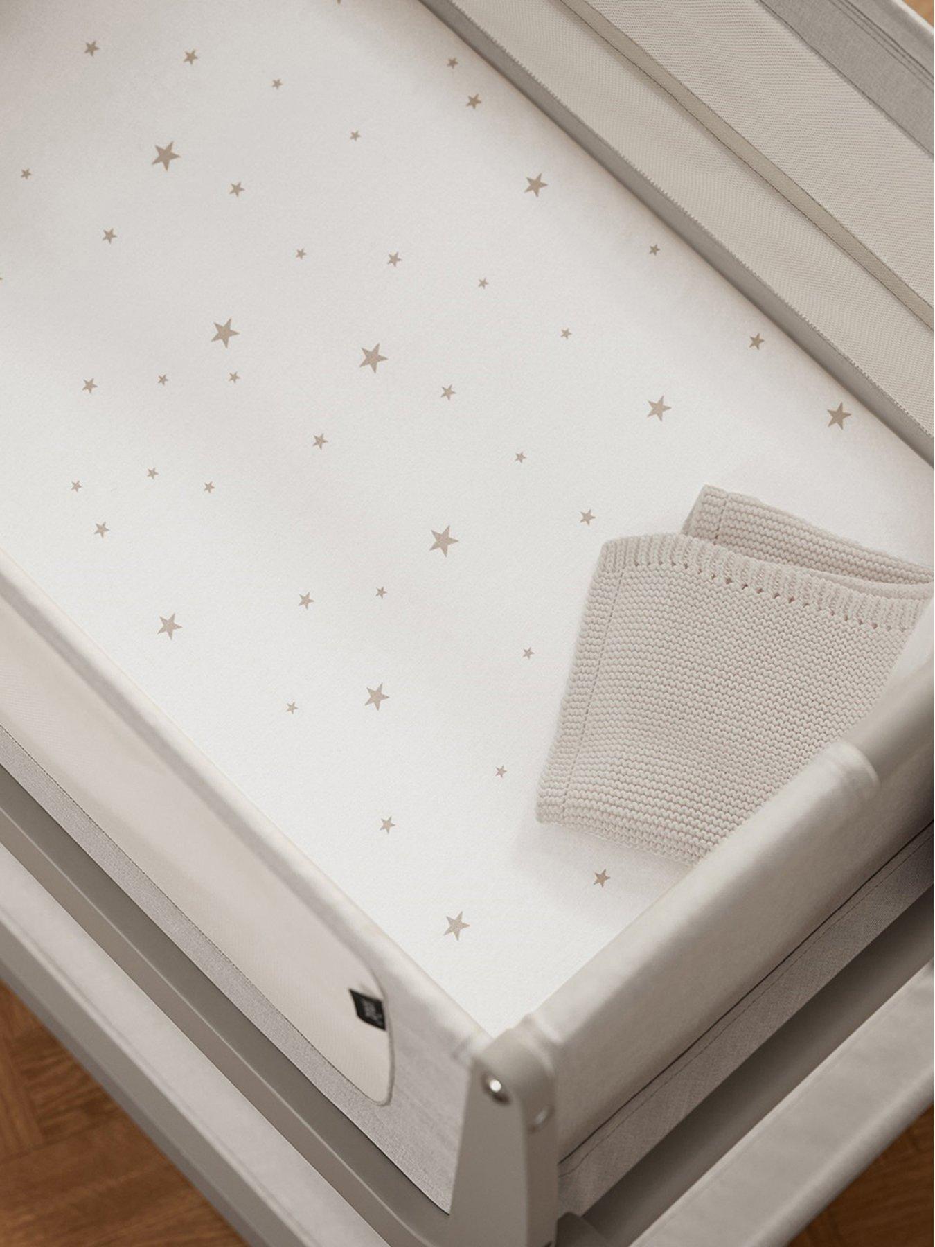 undefined Snüz Twin Pack Crib Sheets - White/Star