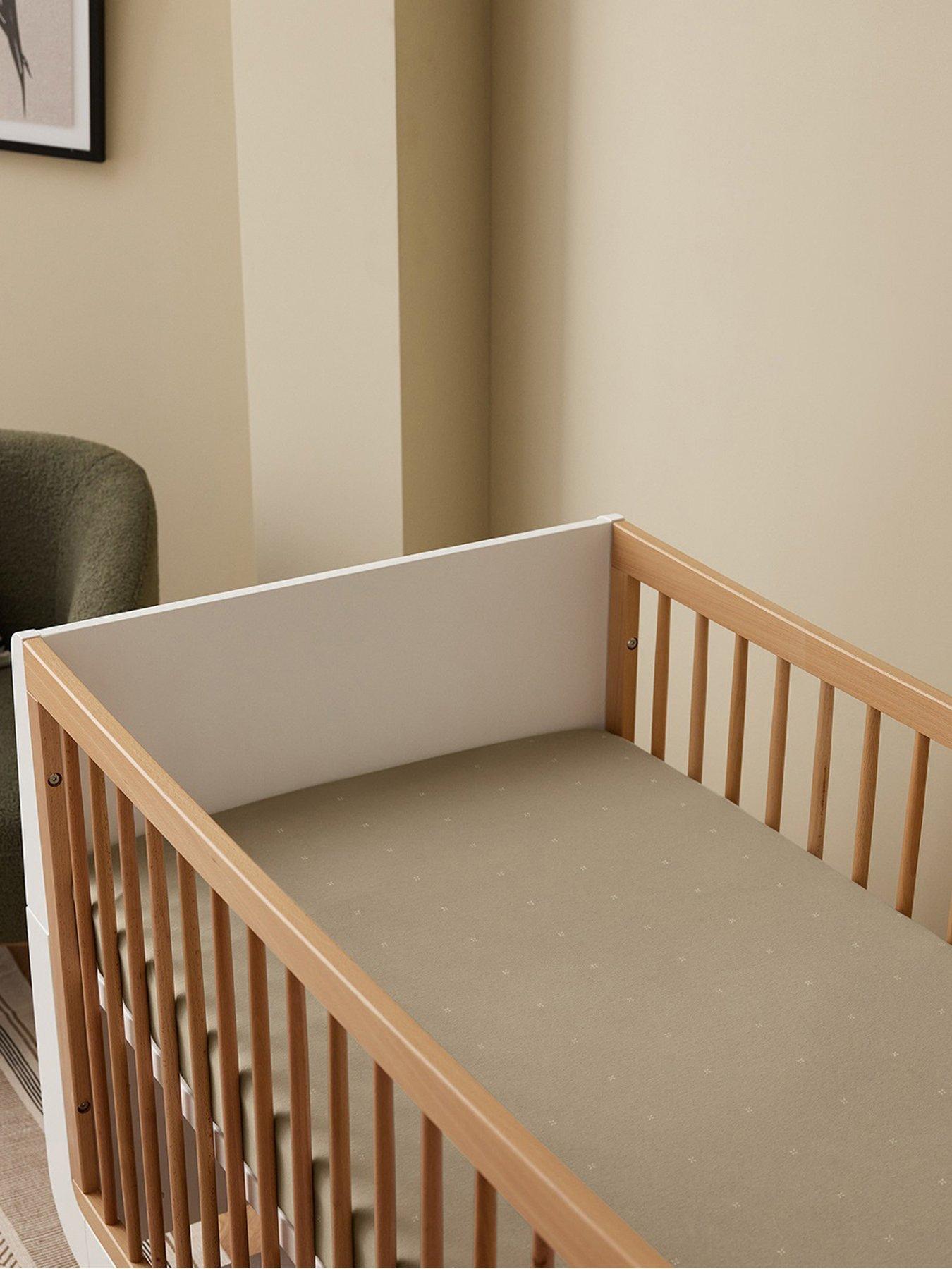 undefined Snüz Twin Pack Cot Bed Sheets - Sage/Cross
