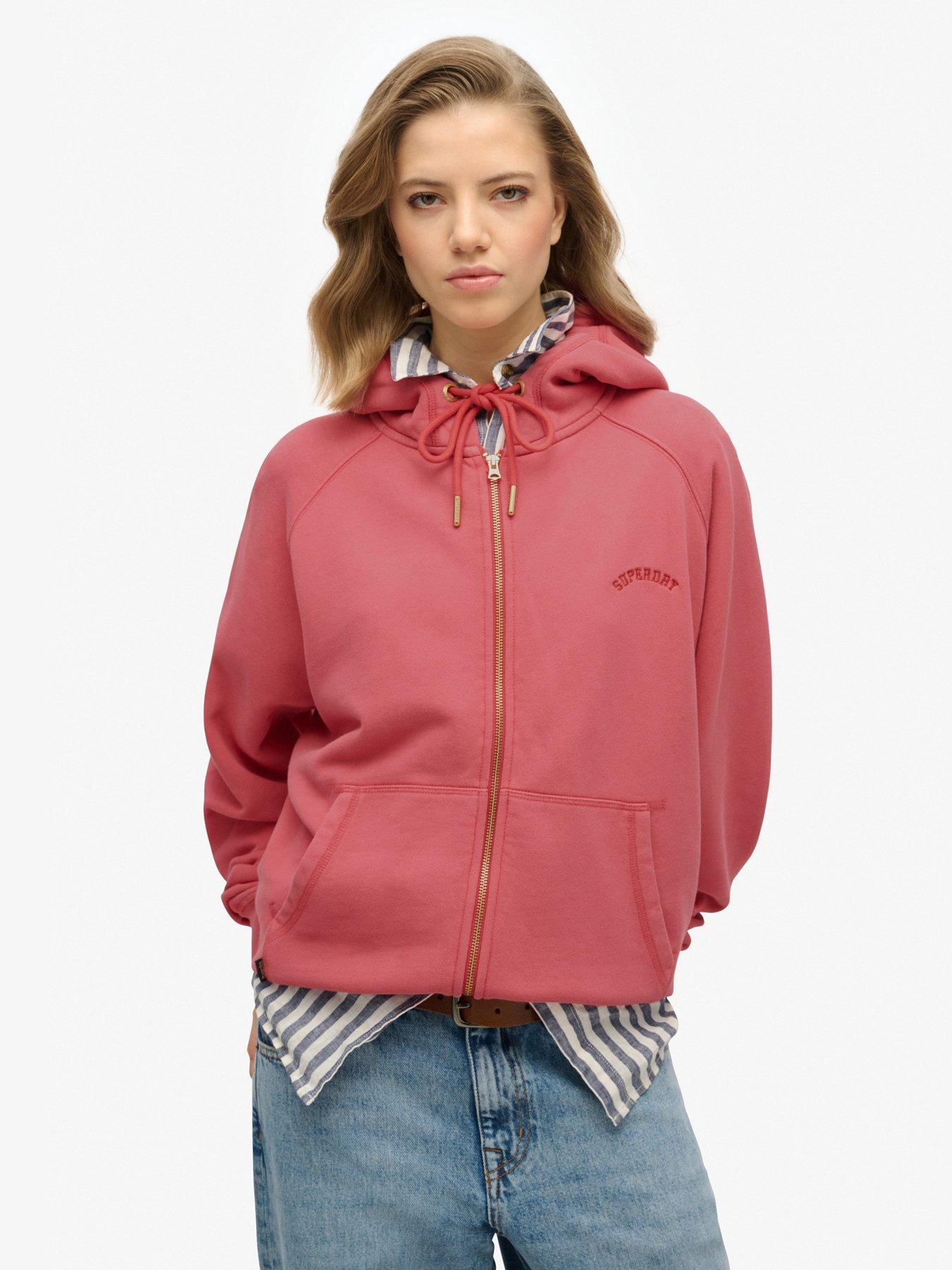 superdry-essential-logo-oversized-raglan-zip-hoodie-red