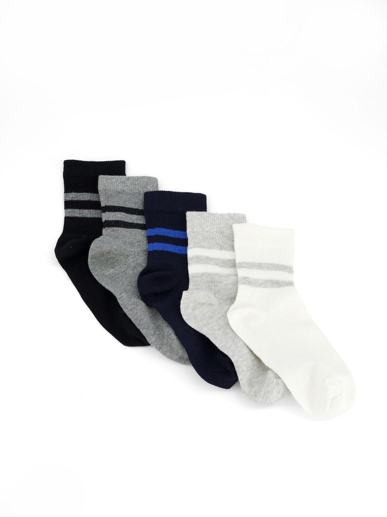 V by Very Boys Varsity 5 Pack Socks - Multi