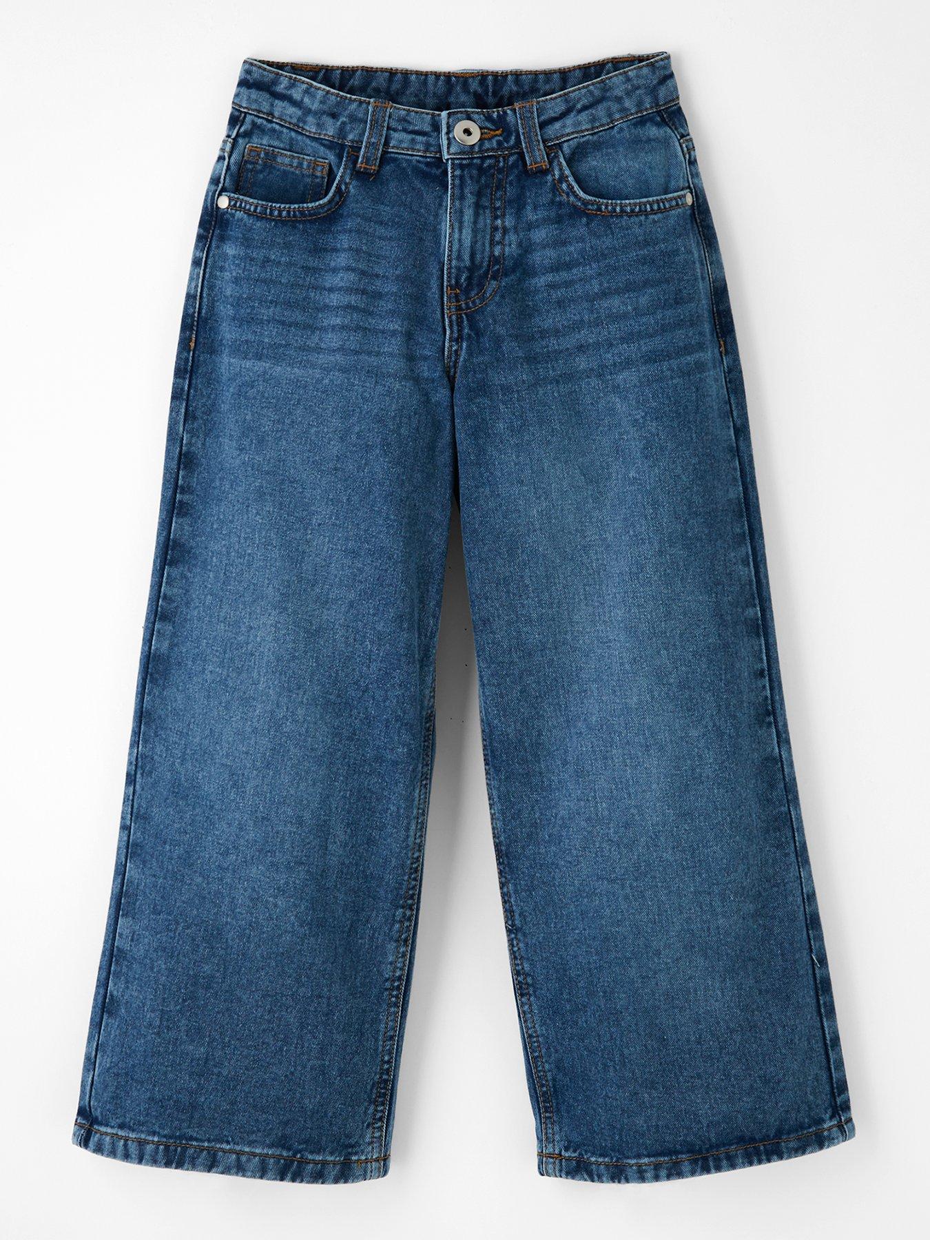 The Very Collection Girls Wide Leg Jeans - Light Wash