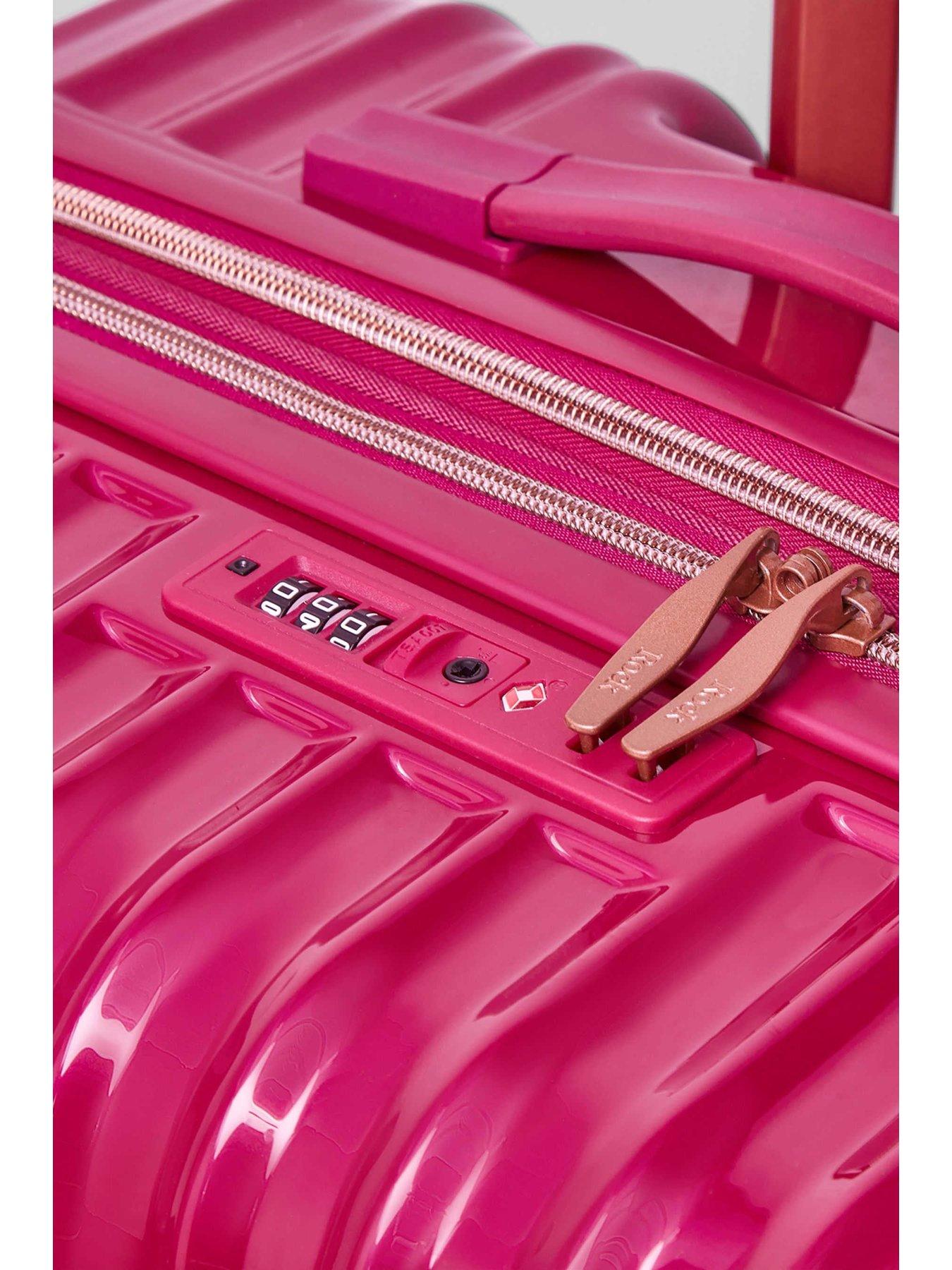 Image 6 of 6 of Rock Luggage Selene Pink 3-Piece Set (Cabin/Medium/Large)
