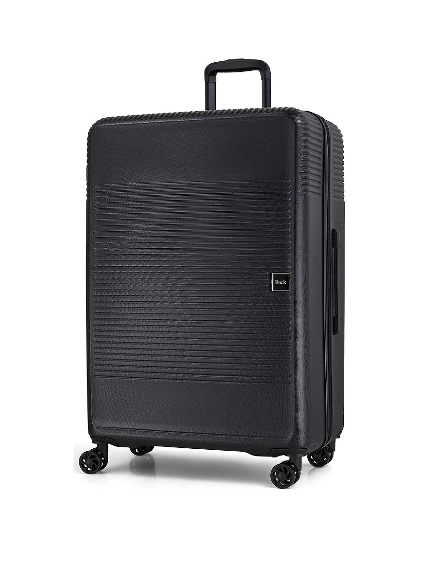 Image 1 of 4 of Rock Luggage Lincoln Black Large Suitcase