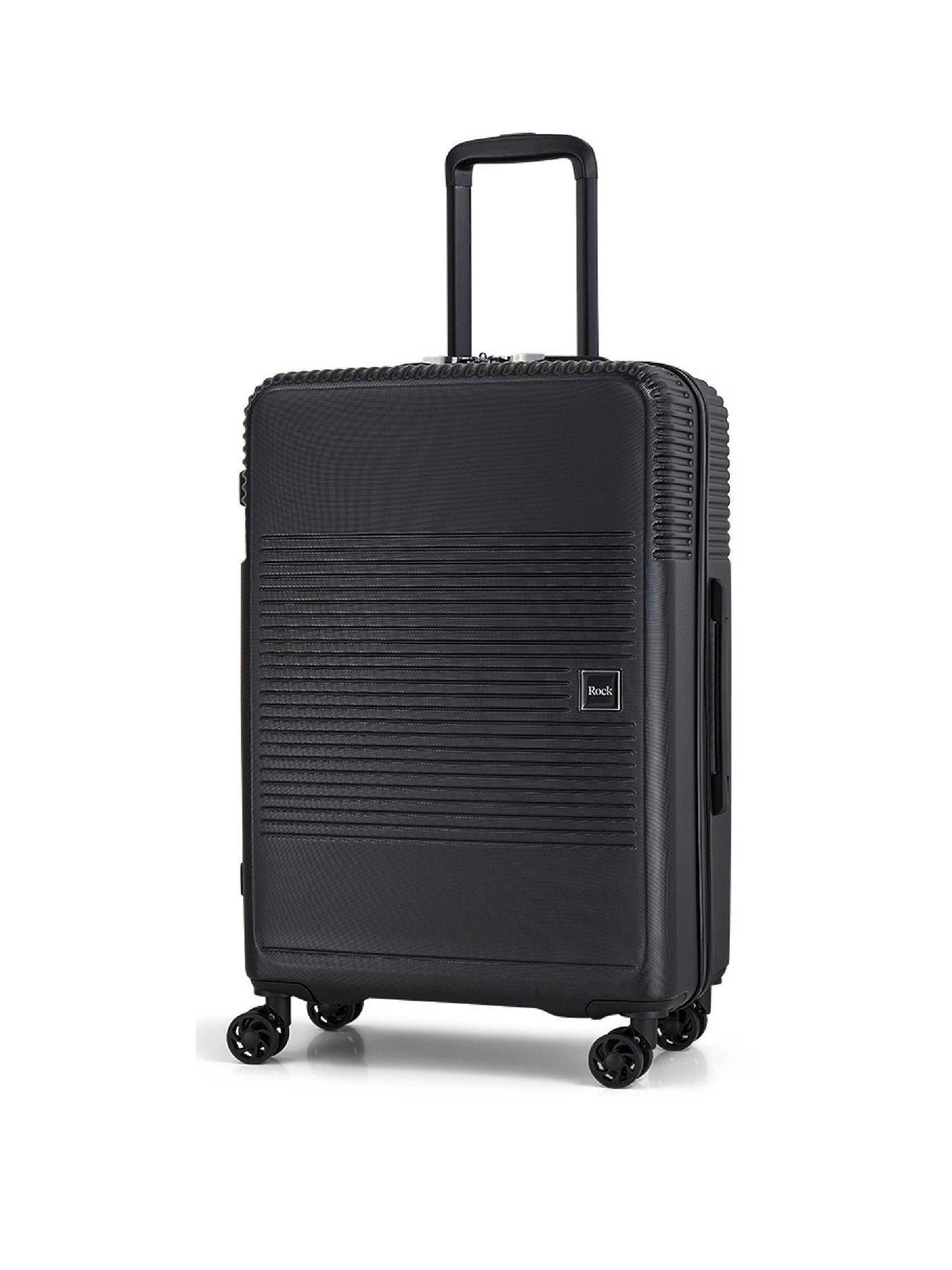 Image 1 of 4 of Rock Luggage Lincoln Black Medium Suitcase