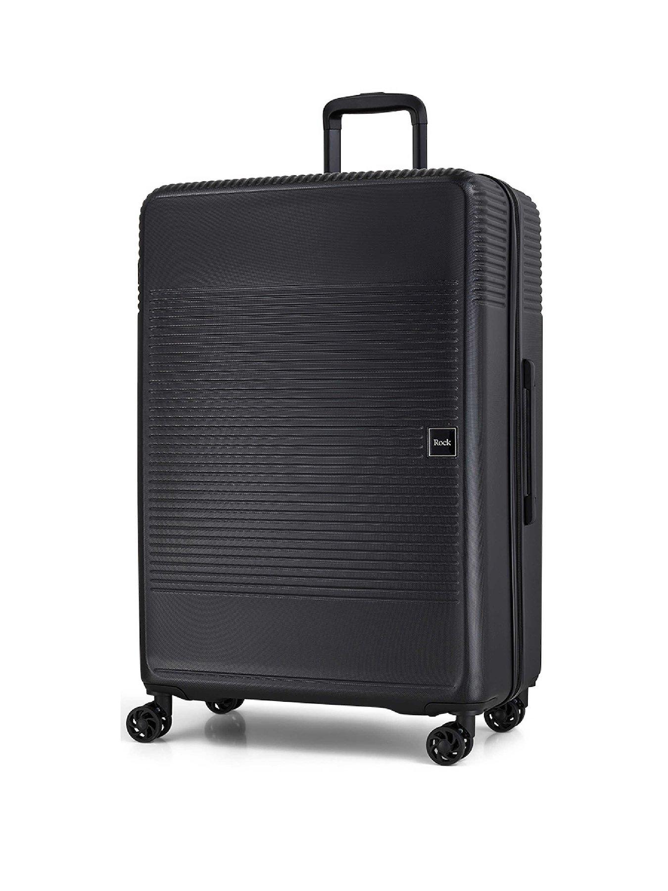 Image 2 of 4 of Rock Luggage Lincoln Black 3-Piece Set&nbsp;(Cabin/Medium/Large)