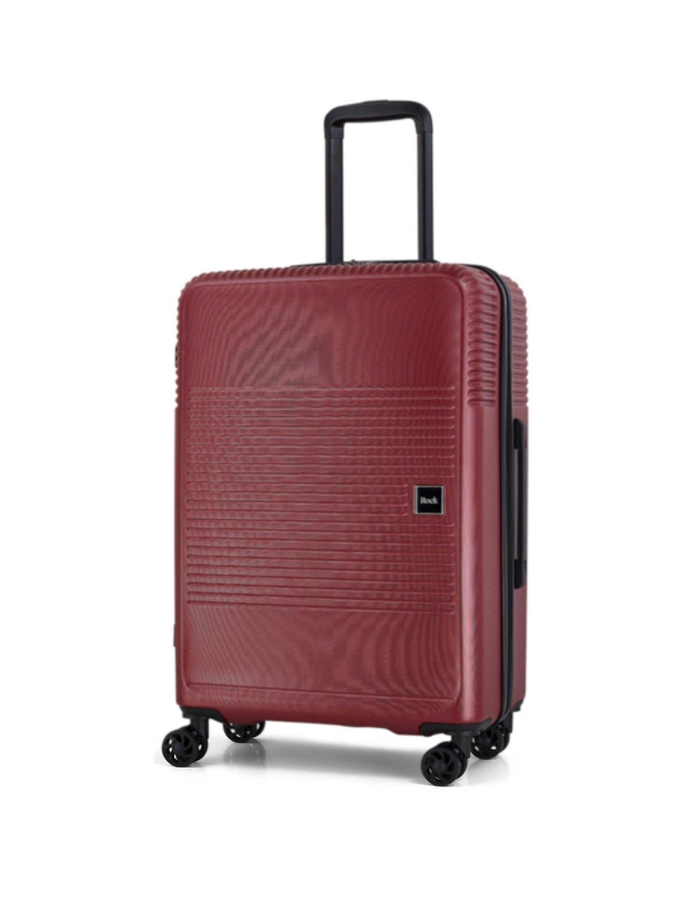 Image 1 of 4 of Rock Luggage Lincoln Burgundy Medium Suitcase