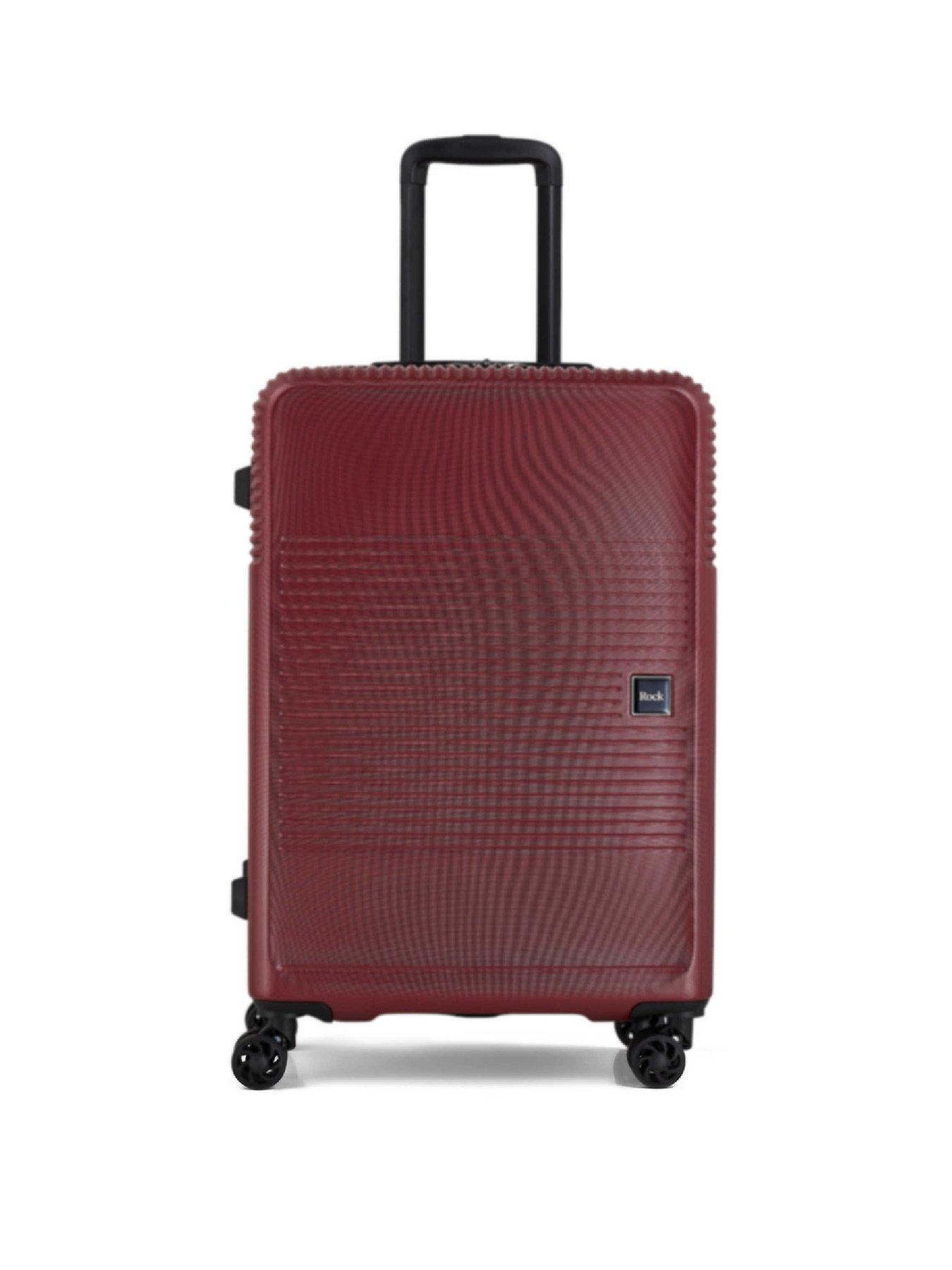 Image 2 of 4 of Rock Luggage Lincoln Burgundy Medium Suitcase