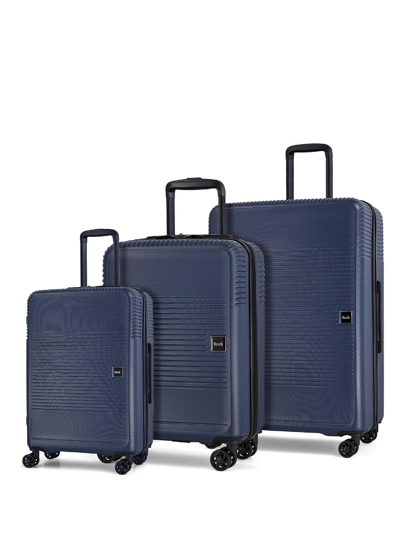 Image 1 of 4 of Rock Luggage Lincoln Navy 3-Piece Set (Cabin/Medium/Large)
