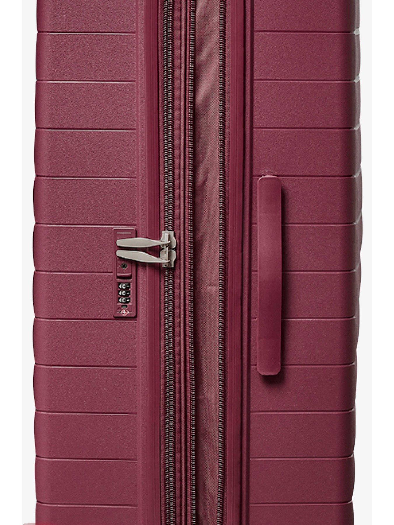 Image 4 of 6 of Rock Luggage Palma Large Suitcase - Burgundy&nbsp;