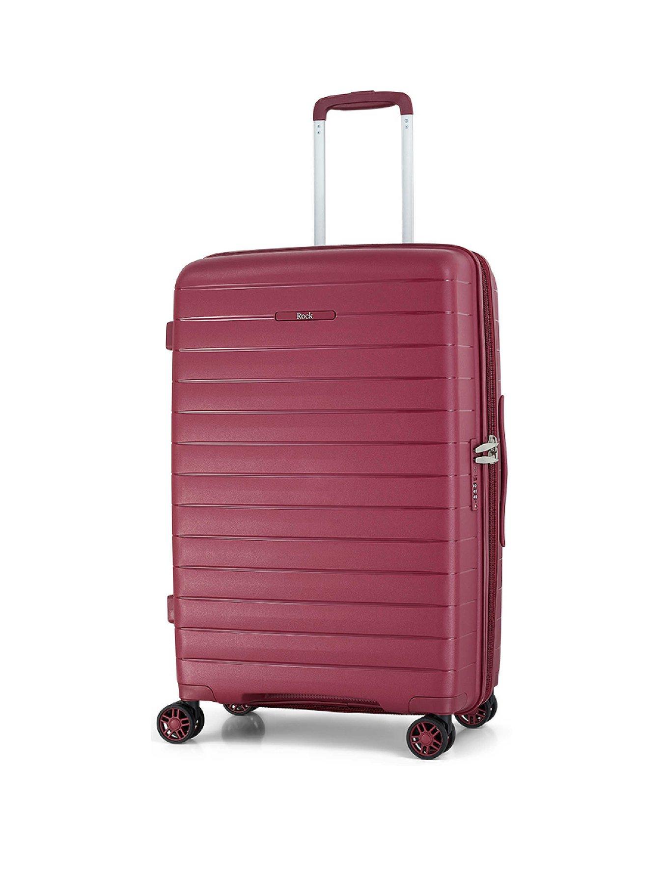 Image 1 of 6 of Rock Luggage Palma Medium Suitcase - Burgundy